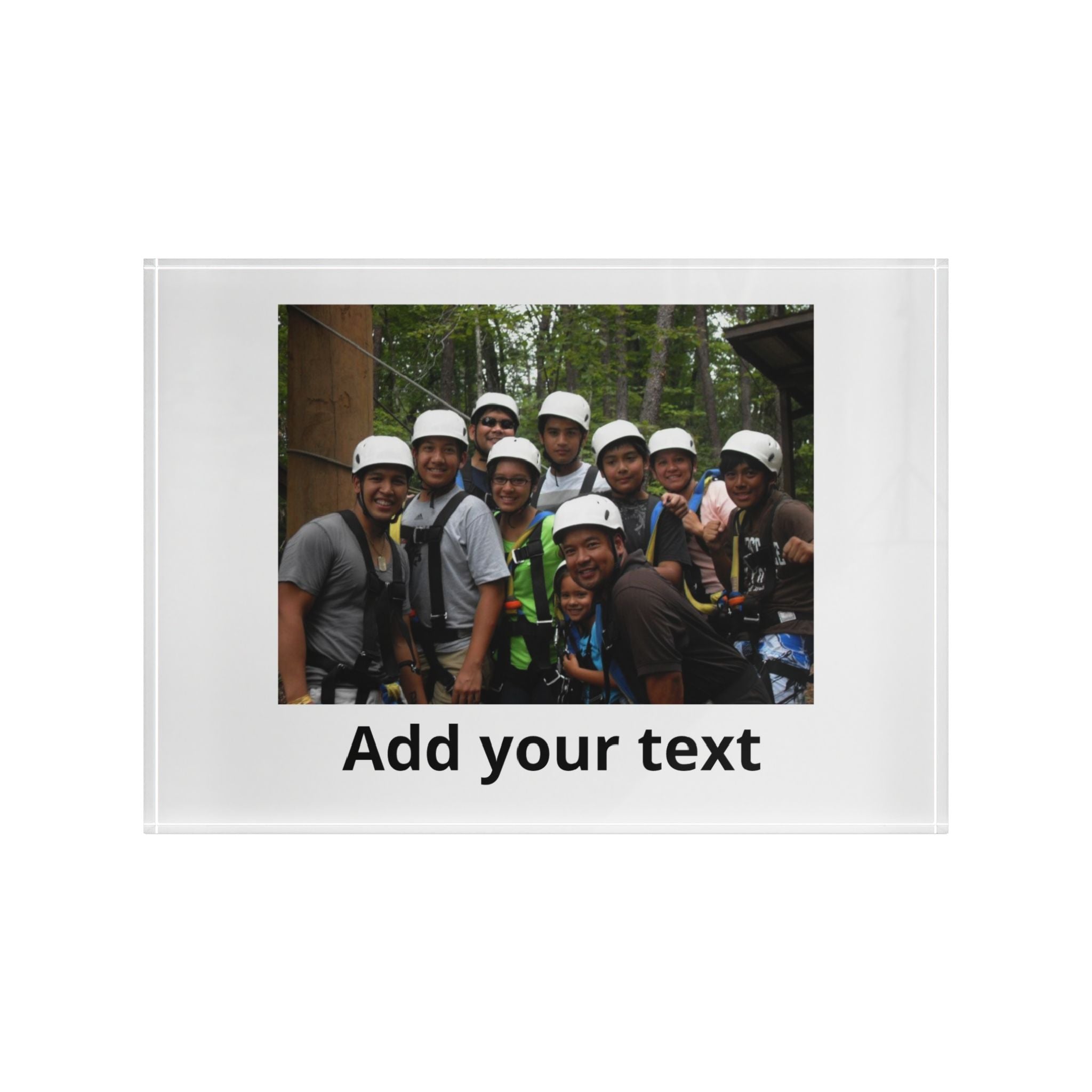 Personalized Photo Block Acrylic Keepsake - Custom Text Desk Display