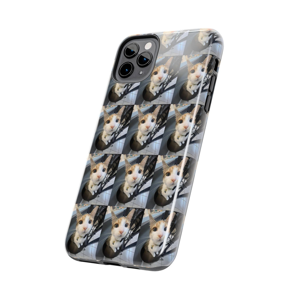 Custom Photo Cat Tough Phone Case — Personalized Grid Collage Protection