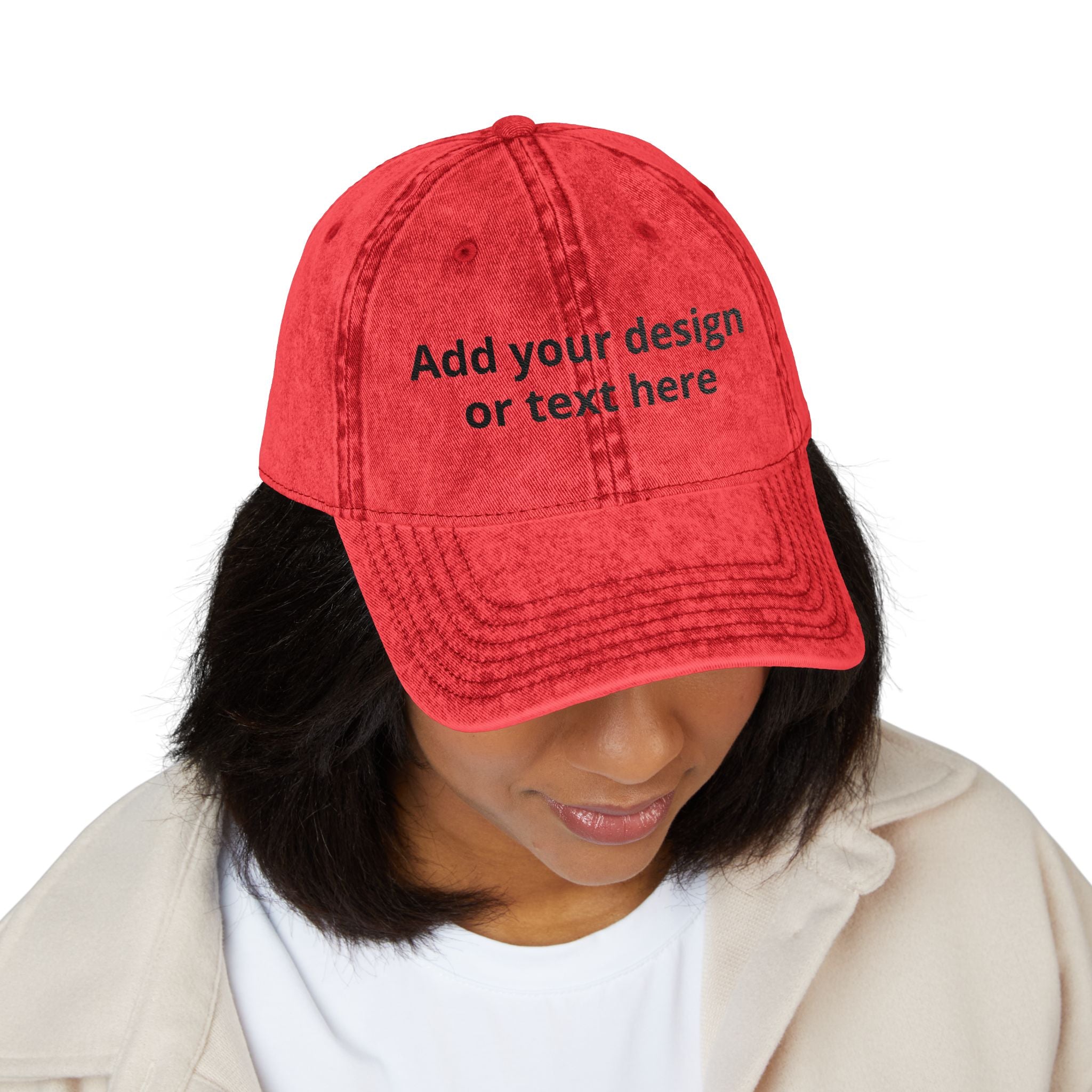 Vintage Embroidered Cap — Custom Text Dad Hat