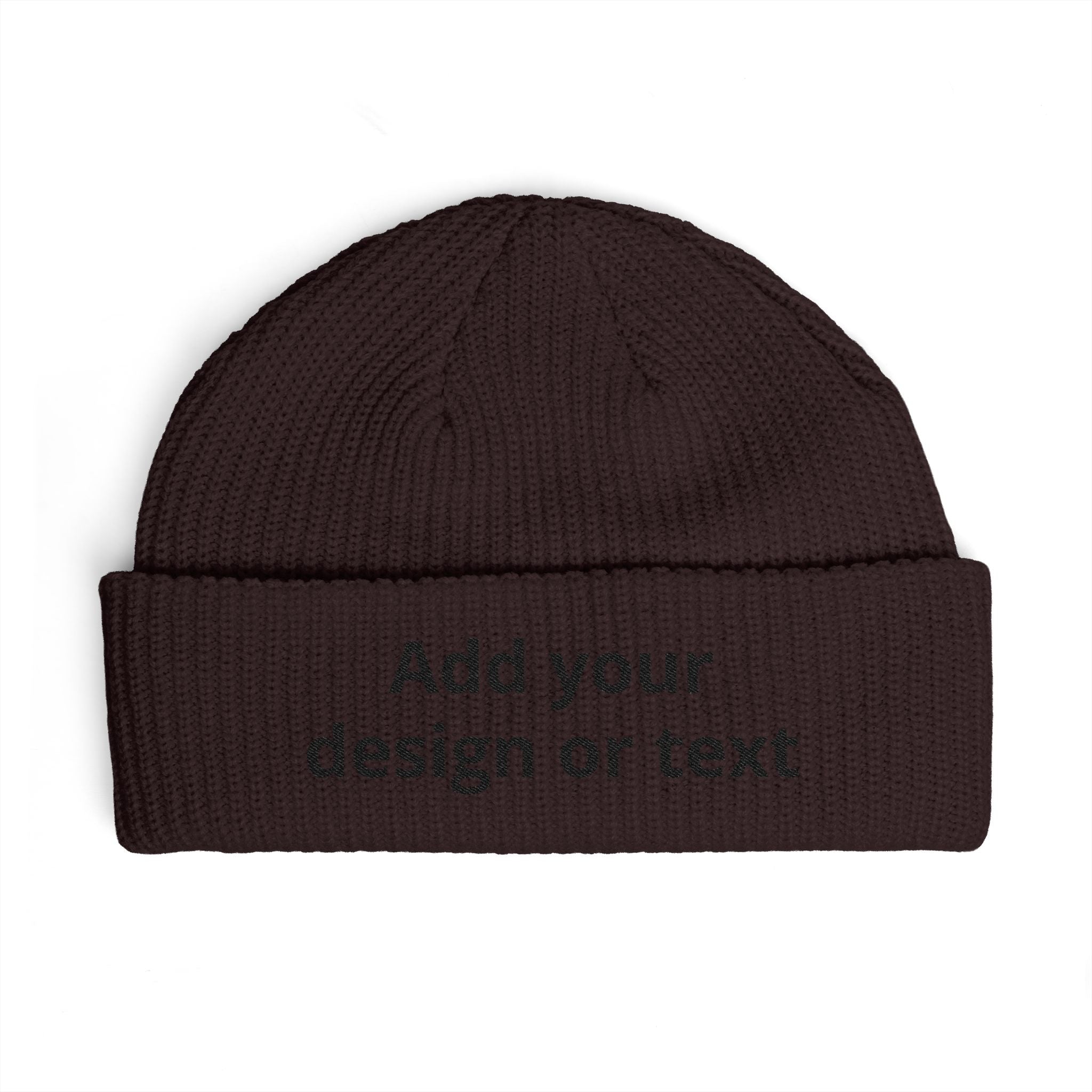 Custom Cuff Beanie — Personalized Knit Hat with Your Text or Design