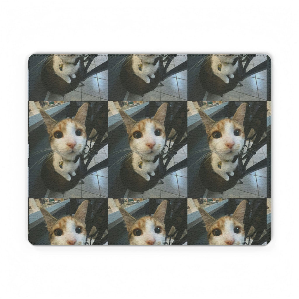 Cat Photo PU Leather Mouse Mat — Custom Cute Kitten Desk Pad