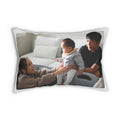 Custom Photo Lumbar Pillow — Personalized Family Picture Throw Pillow
