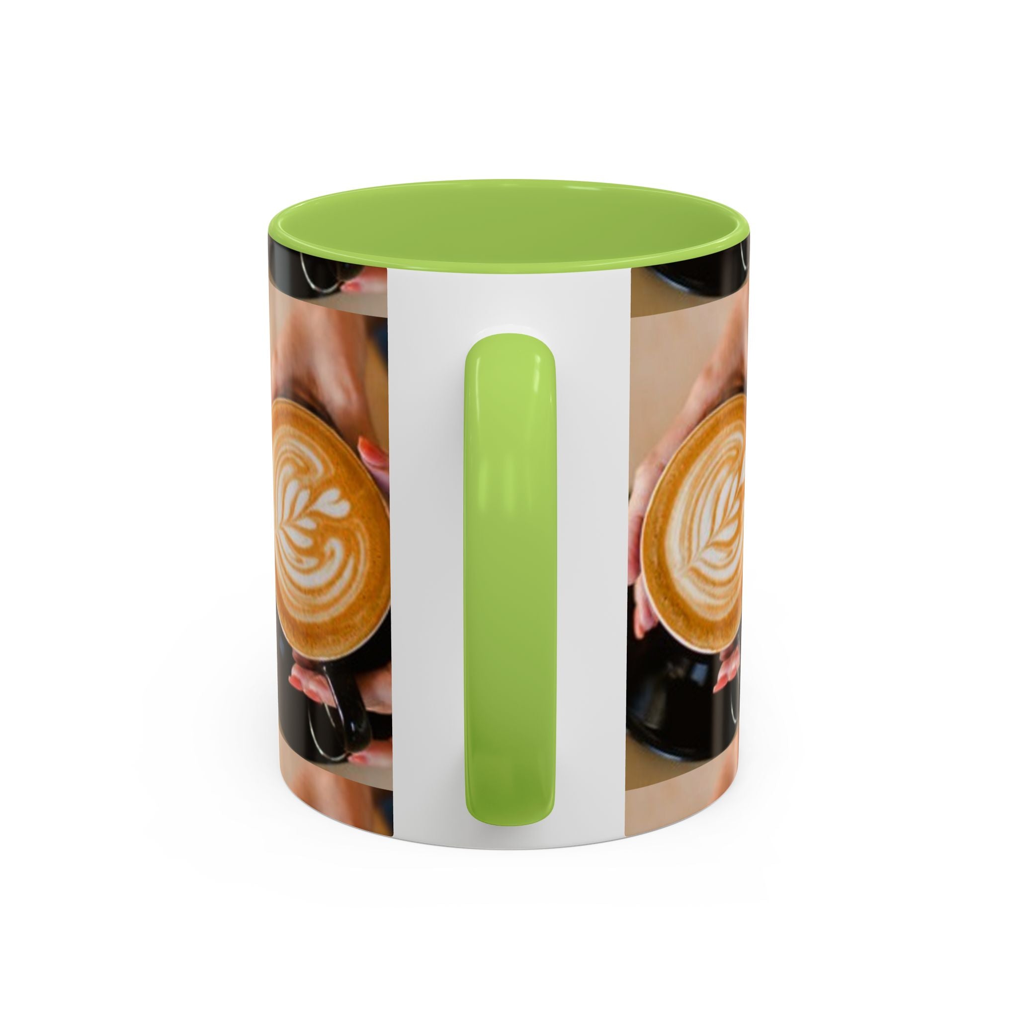Latte Art Coffee Mug — Barista Hands Holding Latte (11/15 oz)