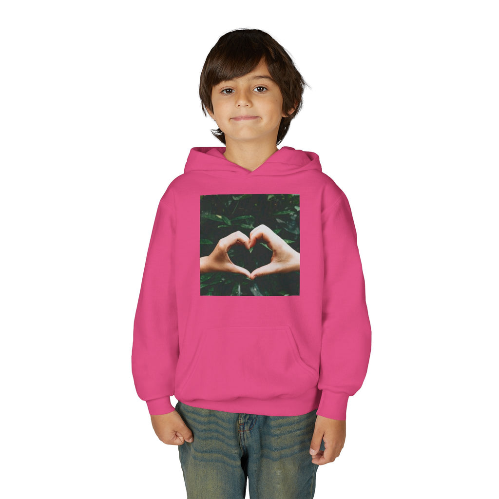 Youth Hoodie — Heart Hands Photo Graphic Hooded Sweatshirt