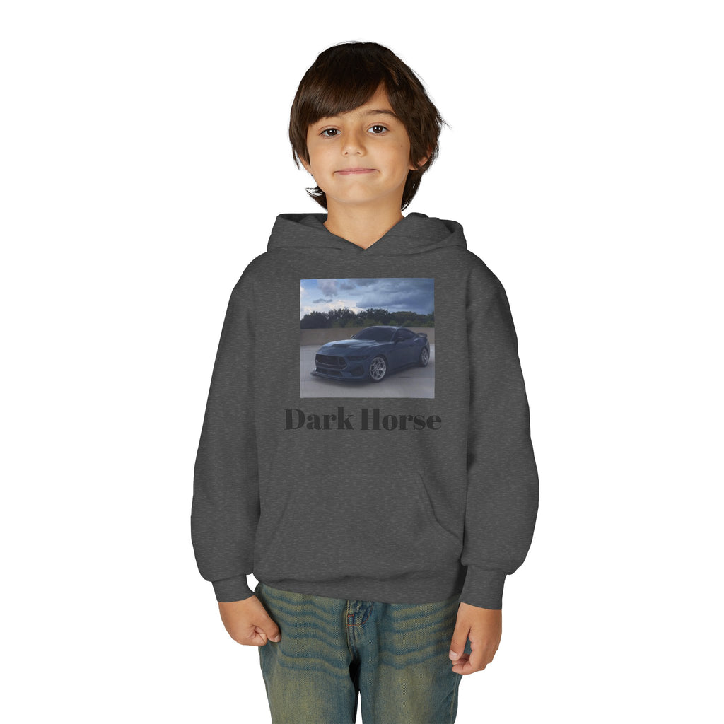 Youth Car Hoodie - "Dark Horse" Muscle Car Graphic Sweatshirt