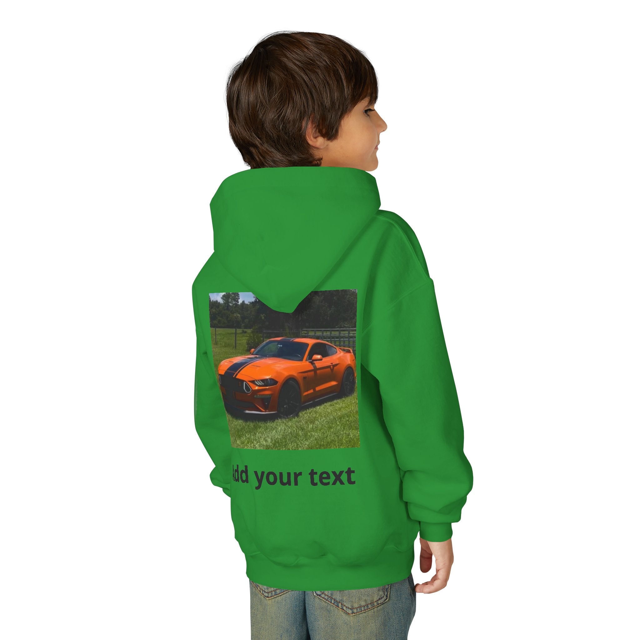 Youth Car Hoodie - "Dark Horse" Muscle Car Graphic Sweatshirt