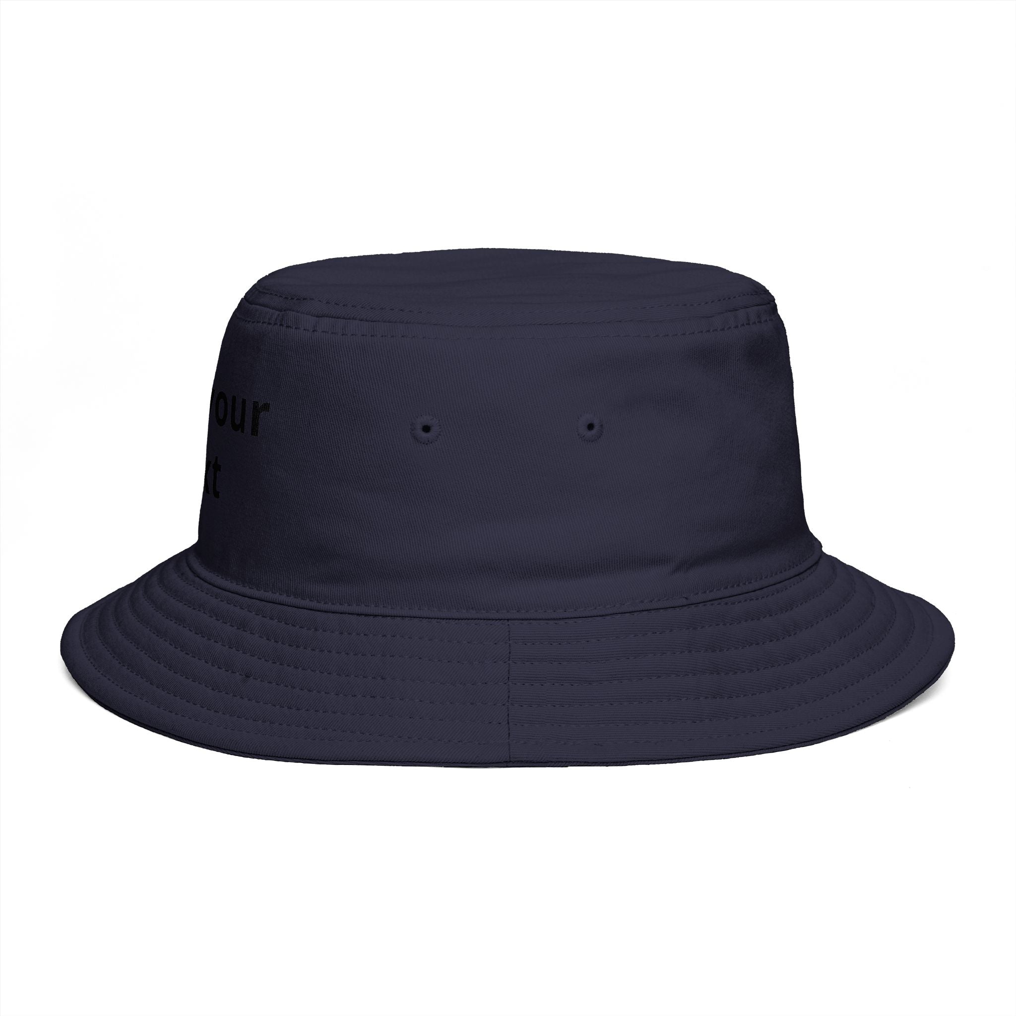 Custom Text Bucket Hat — Personalized Brown Sun Hat