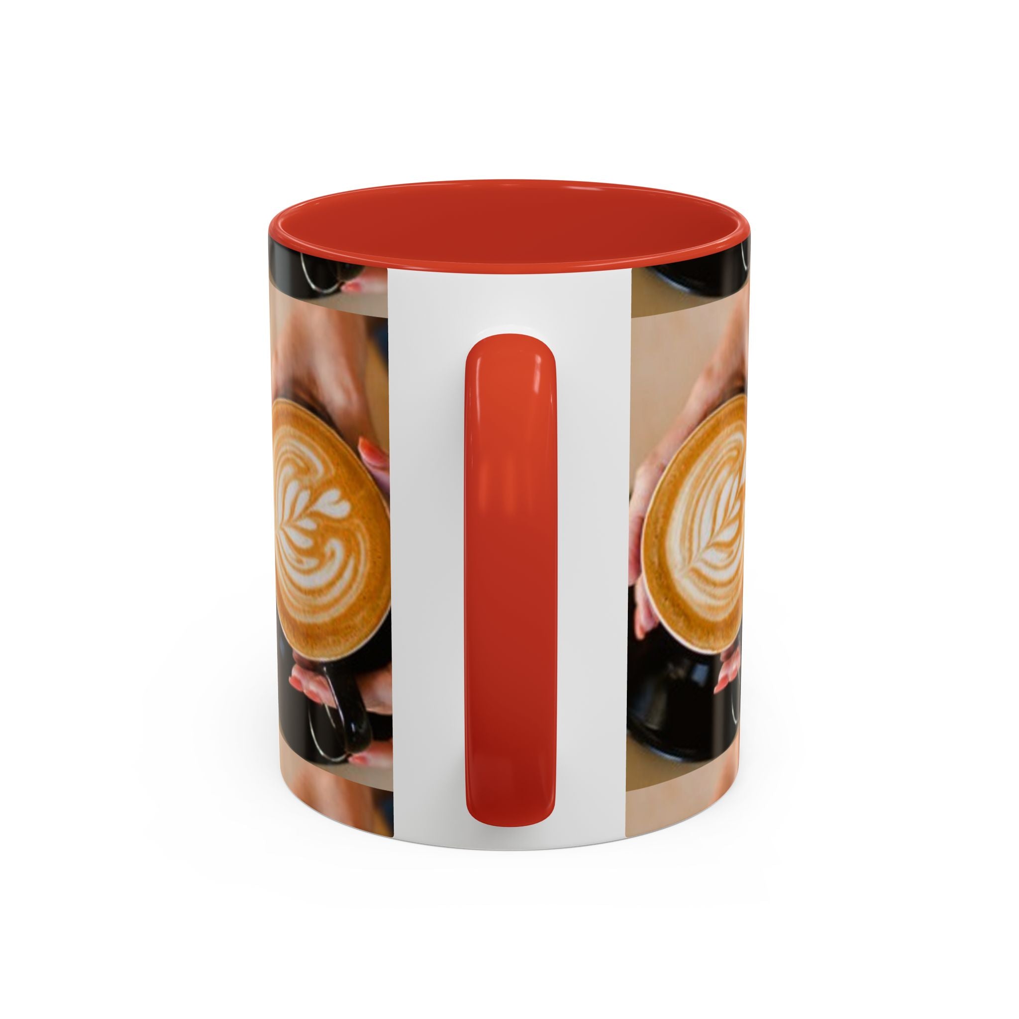 Latte Art Coffee Mug — Barista Hands Holding Latte (11/15 oz)