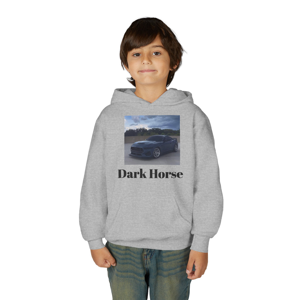 Youth Car Hoodie - "Dark Horse" Muscle Car Graphic Sweatshirt