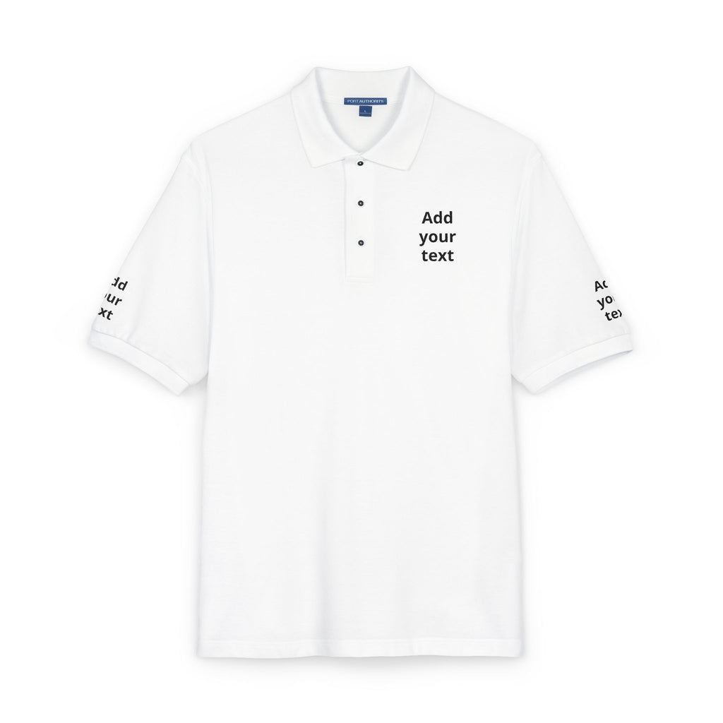 Embroidered Custom Polo Shirt — Add Your Text Personalized Work & Team Polo