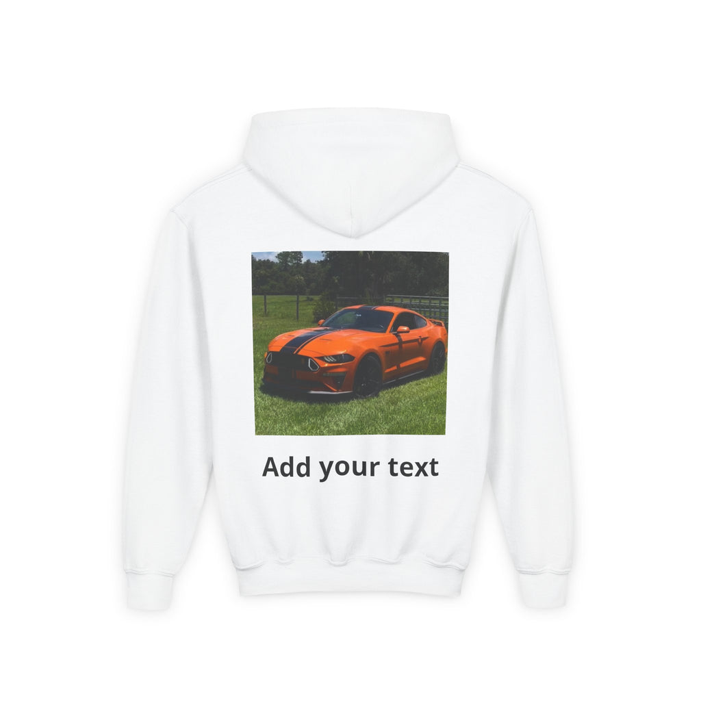 Youth Car Hoodie - "Dark Horse" Muscle Car Graphic Sweatshirt