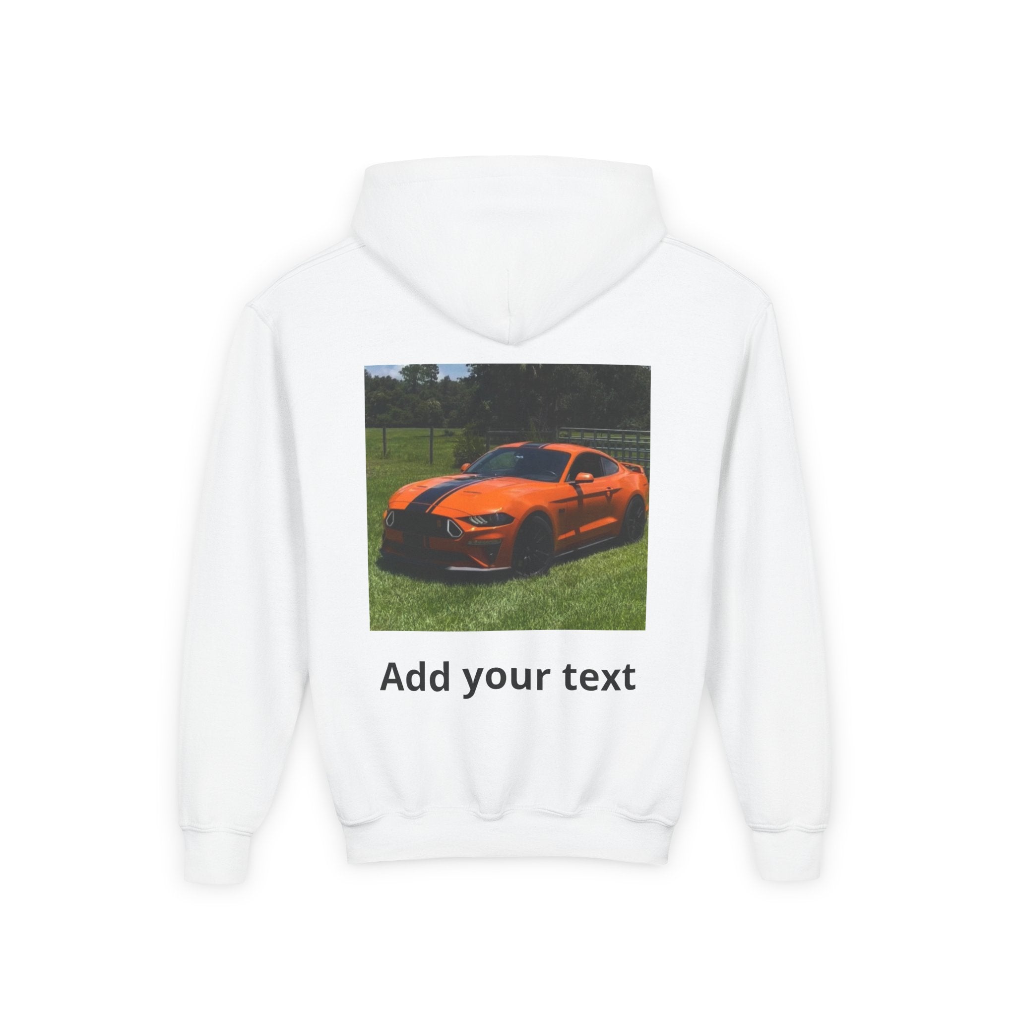 Youth Car Hoodie - "Dark Horse" Muscle Car Graphic Sweatshirt