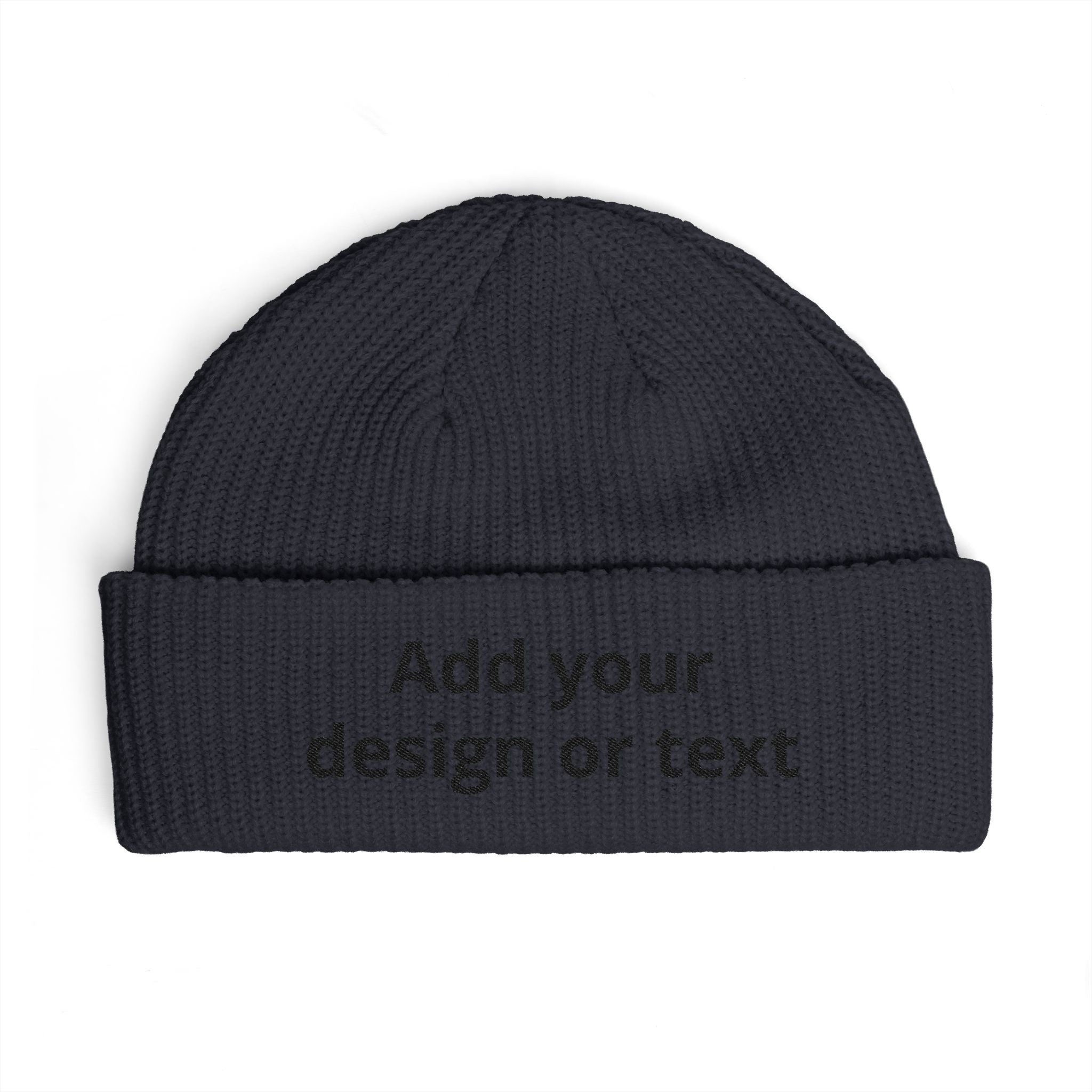 Custom Cuff Beanie — Personalized Knit Hat with Your Text or Design