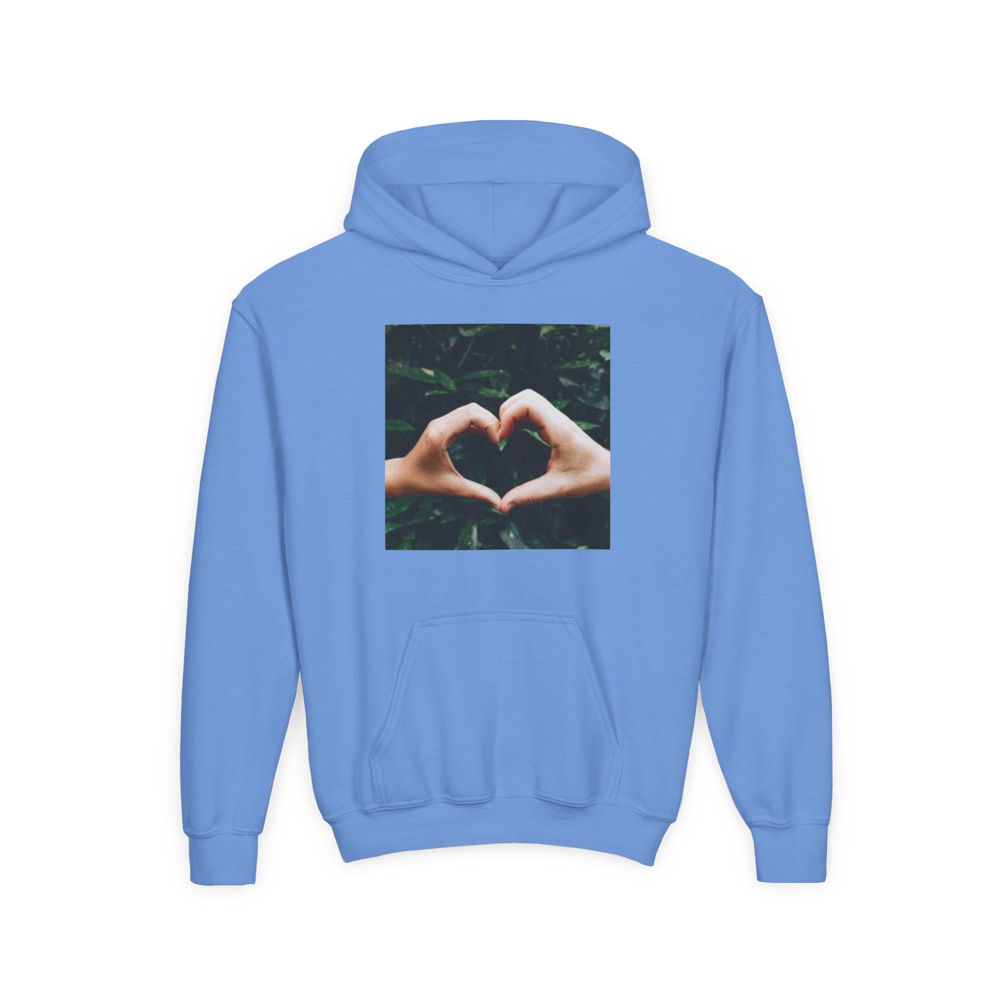 Youth Hoodie — Heart Hands Photo Graphic Hooded Sweatshirt