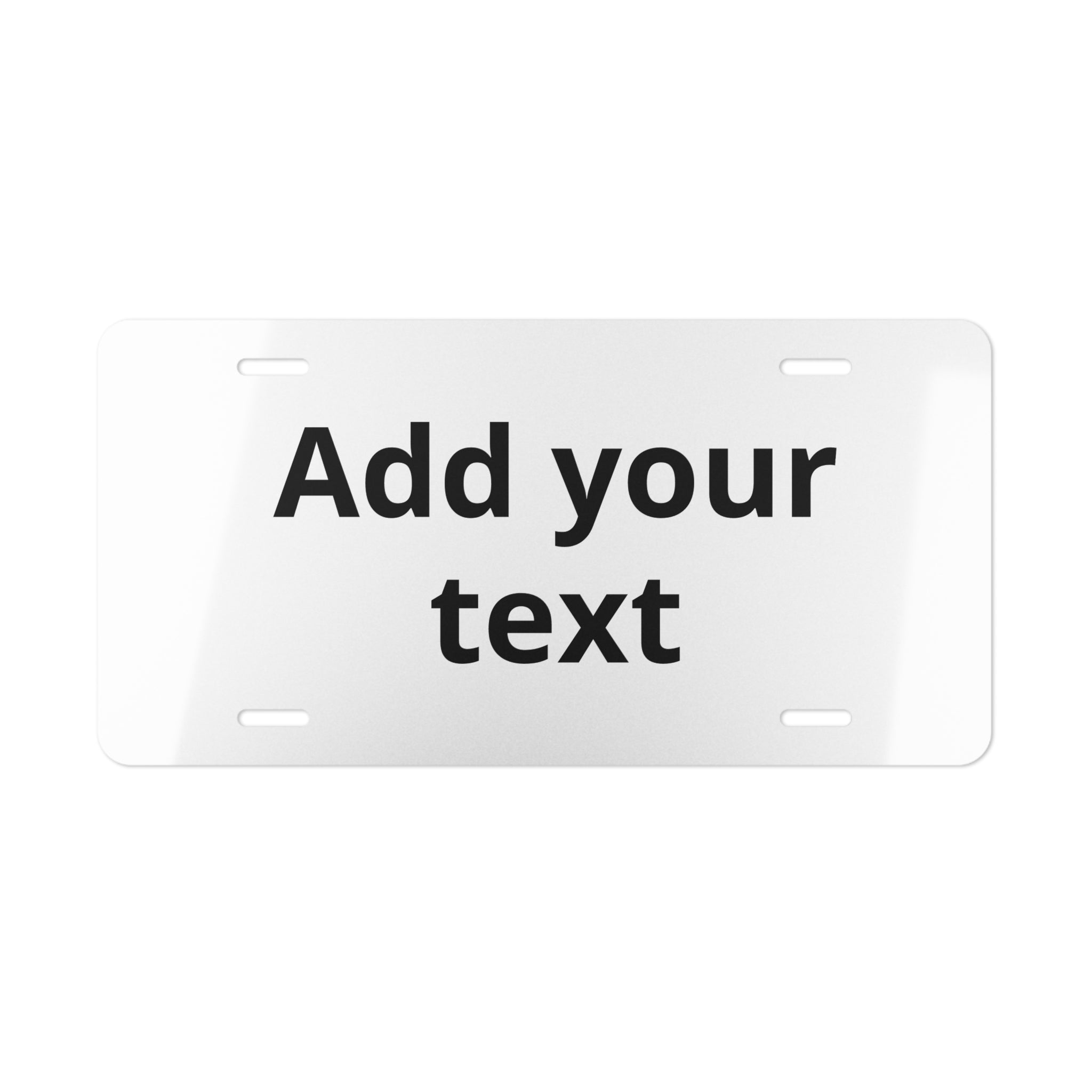 Custom Vanity License Plate — Personalized Aluminum Front Plate, Add Your Text