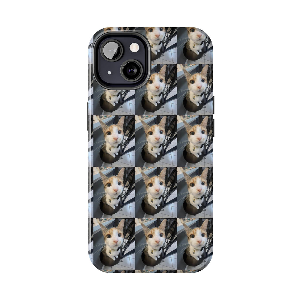 Custom Photo Cat Tough Phone Case — Personalized Grid Collage Protection