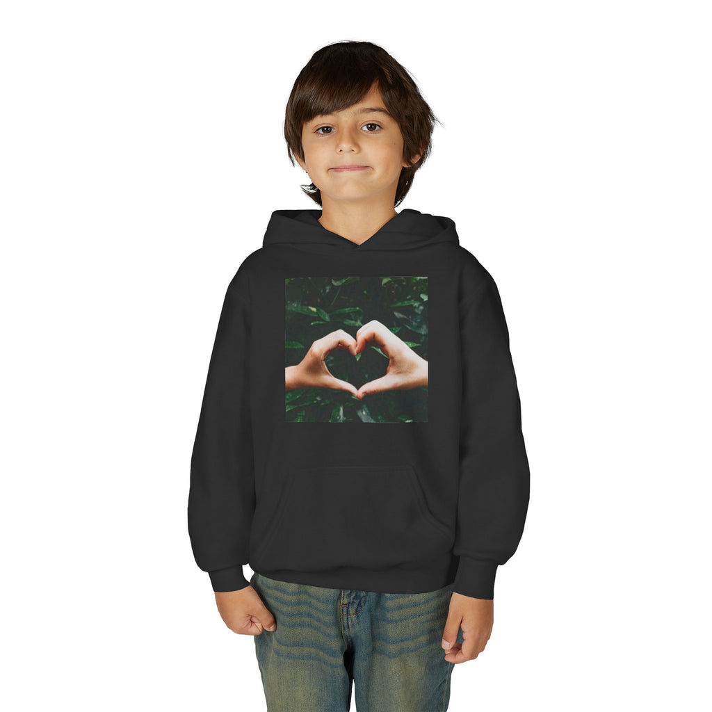 Youth Hoodie — Heart Hands Photo Graphic Hooded Sweatshirt
