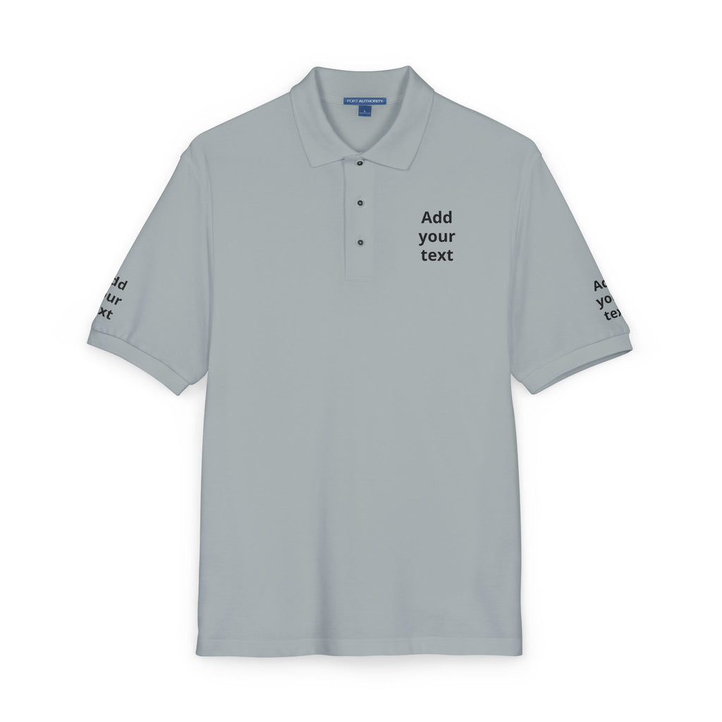 Embroidered Custom Polo Shirt — Add Your Text Personalized Work & Team Polo