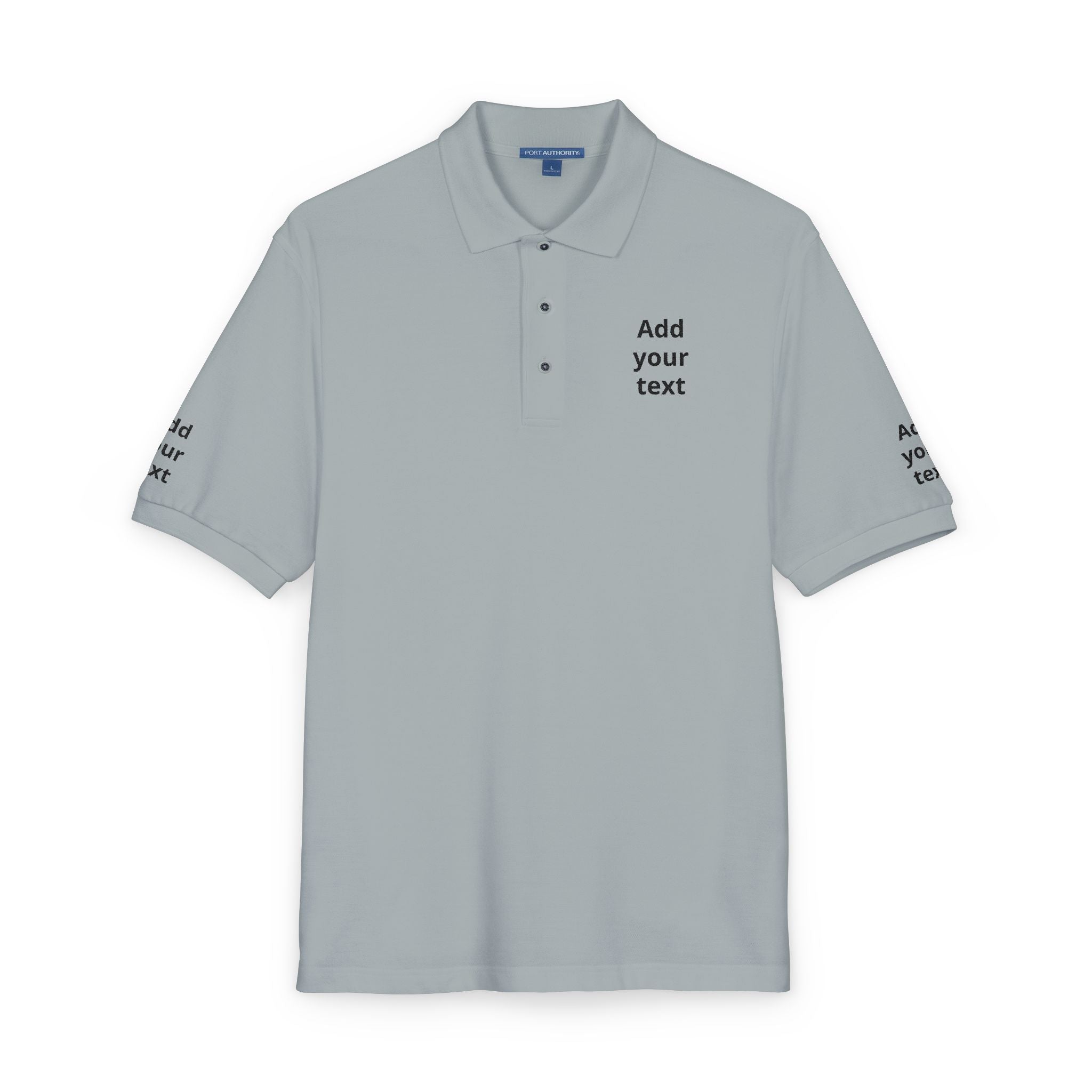 Embroidered Custom Polo Shirt — Add Your Text Personalized Work & Team Polo