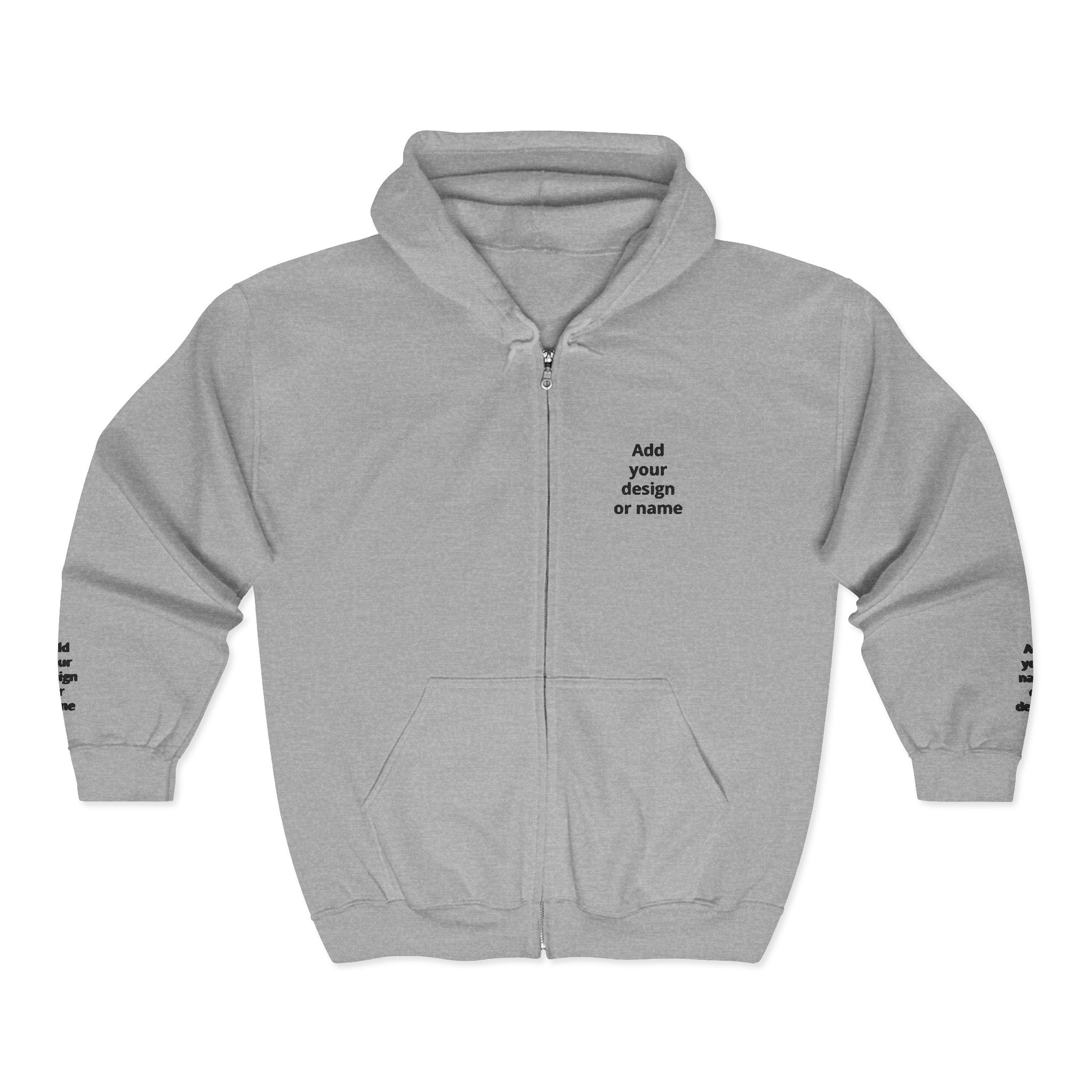 Zip Hoodie — Customizable Full-Zip Hooded Sweatshirt