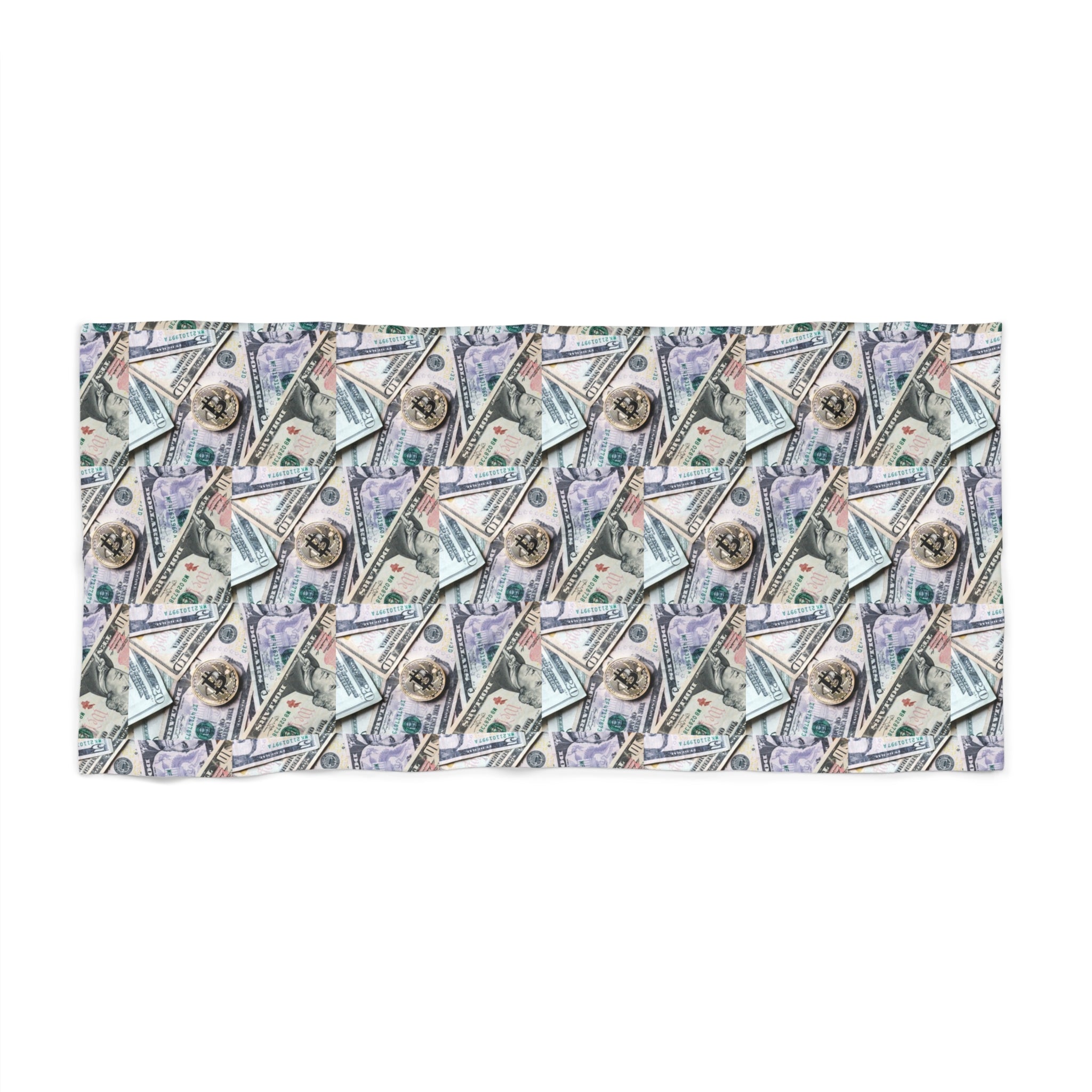 Tropical Shells Beach Towel — Seashell Collage Summer Towel