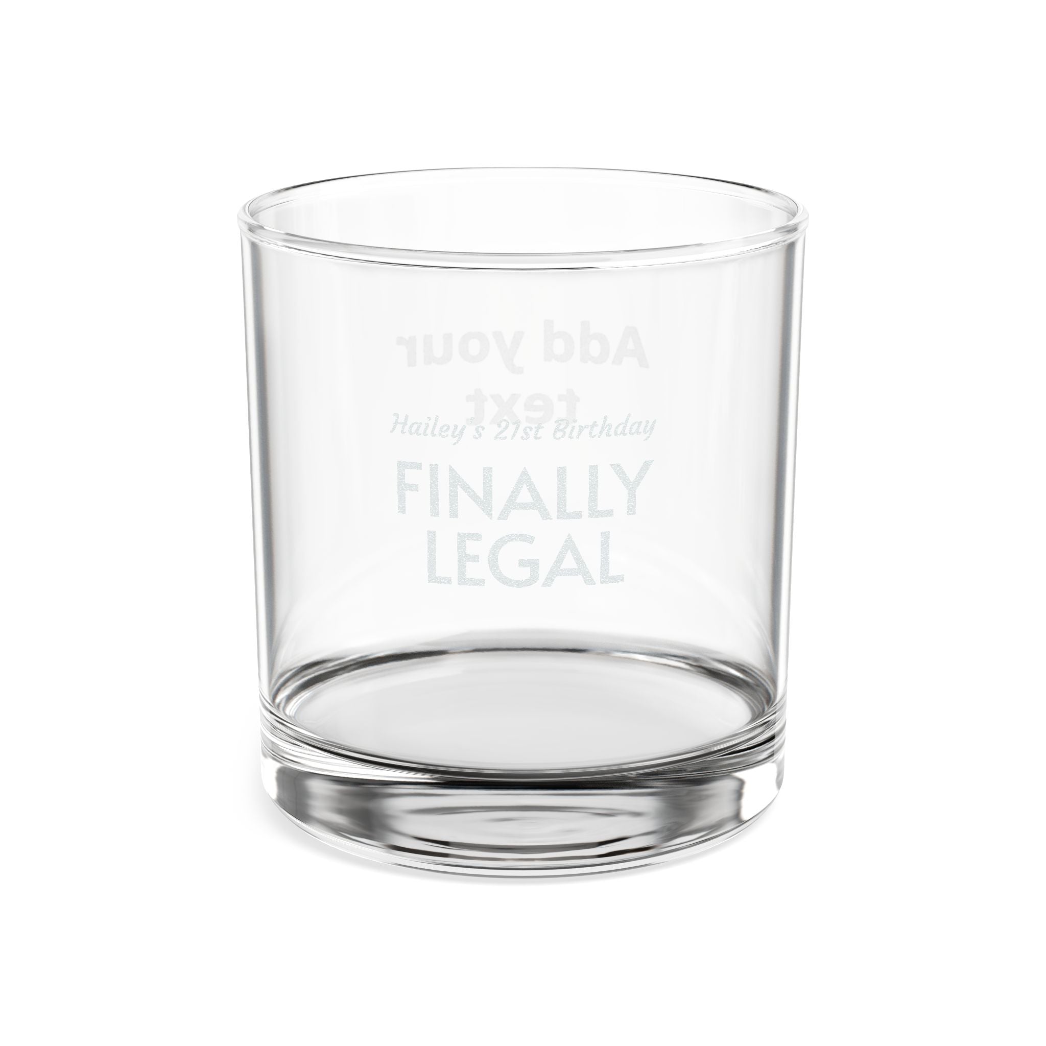 Engraved 10.5oz Whiskey Glass — Personalized Rocks Glass for Groomsmen, Father’s Day & Bar Gifts