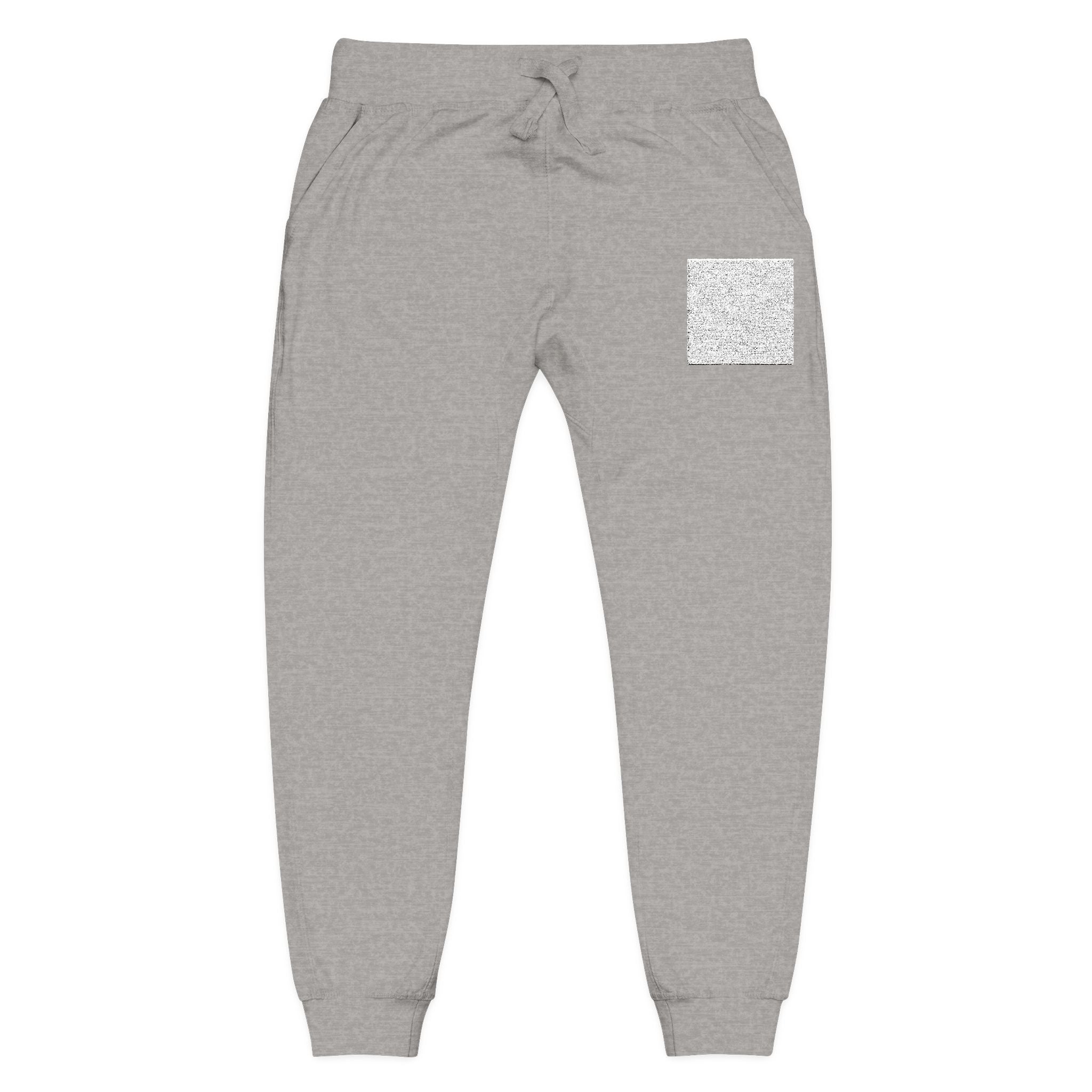 Embroidered Cozy Fleece Sweatpants – Coral Joggers with Pocket Patch