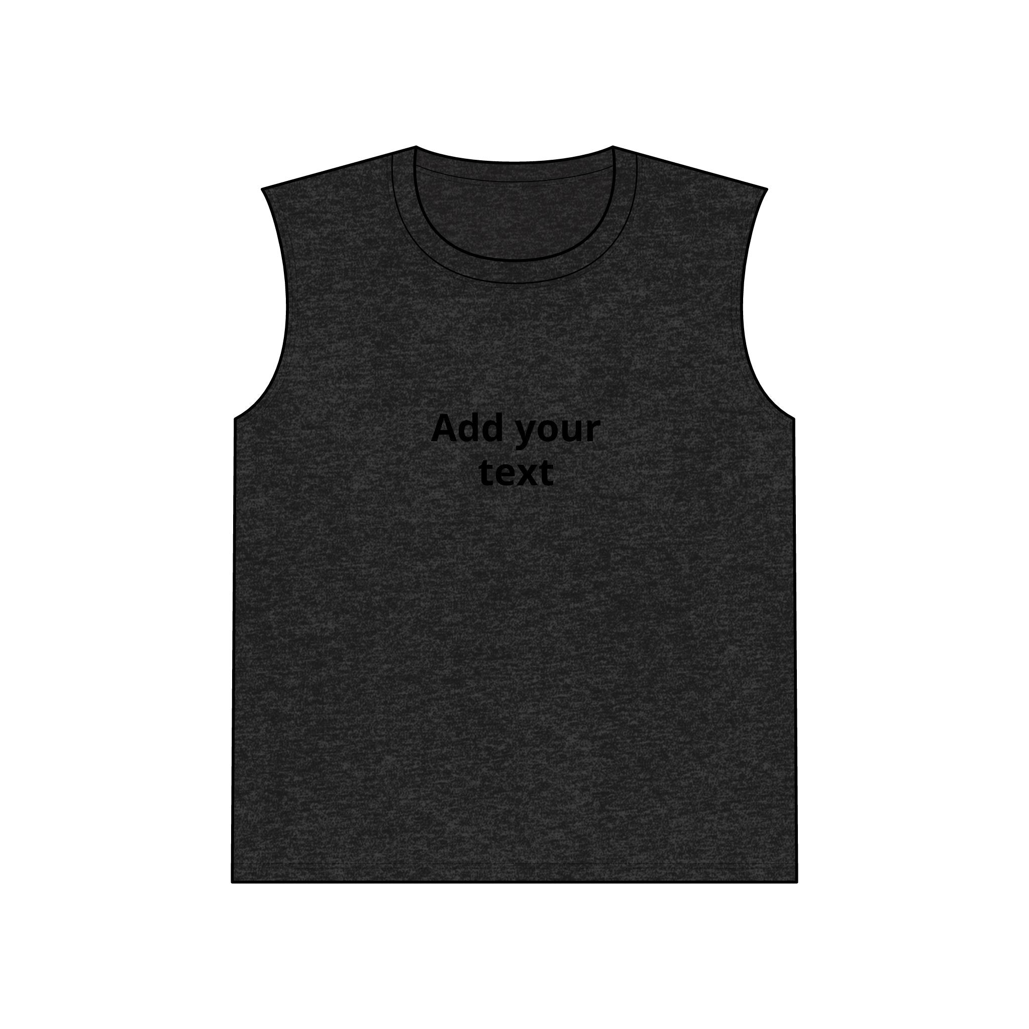 Custom Muscle Tank Top — Personalized Front Text & Back Photo Print