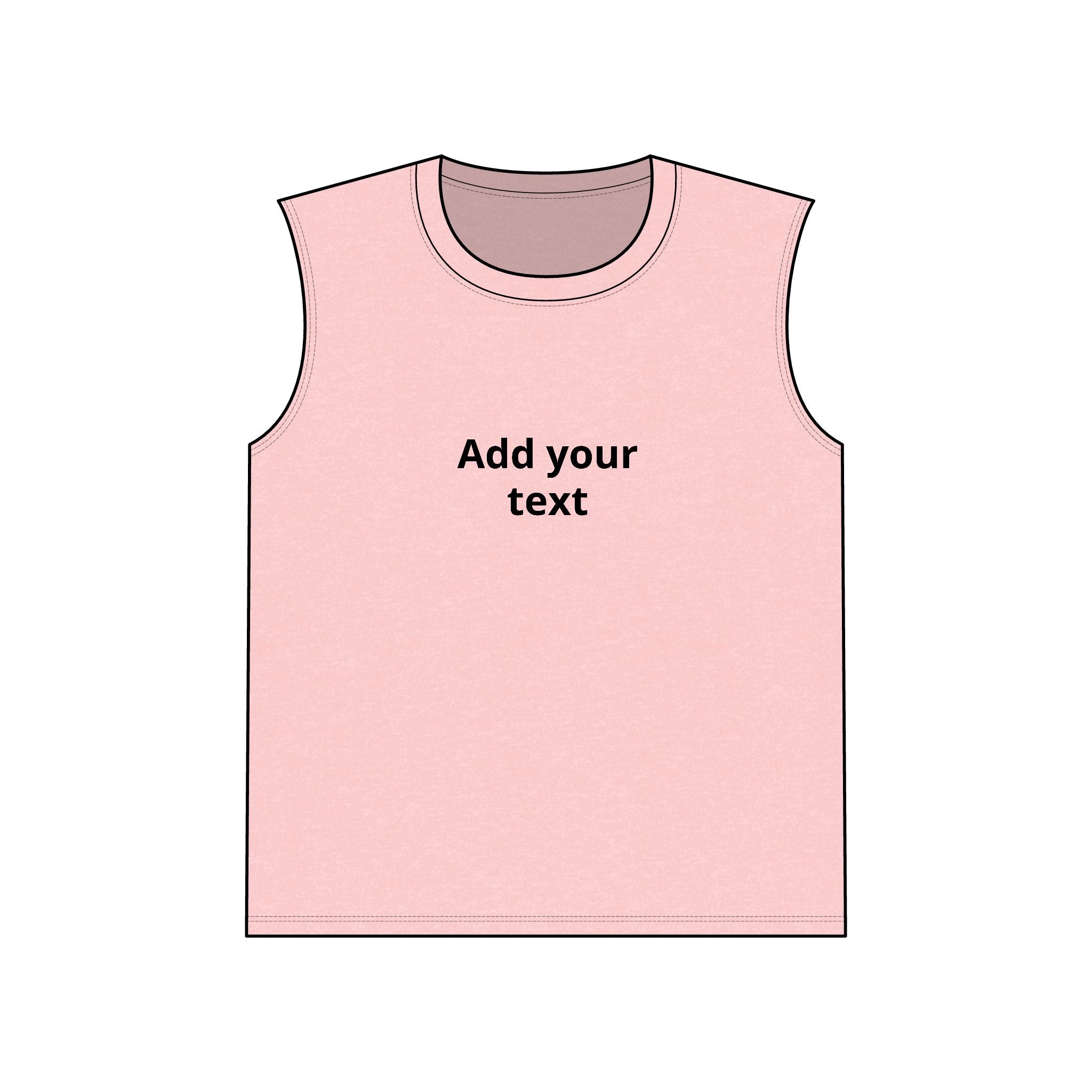 Custom Muscle Tank Top — Personalized Front Text & Back Photo Print