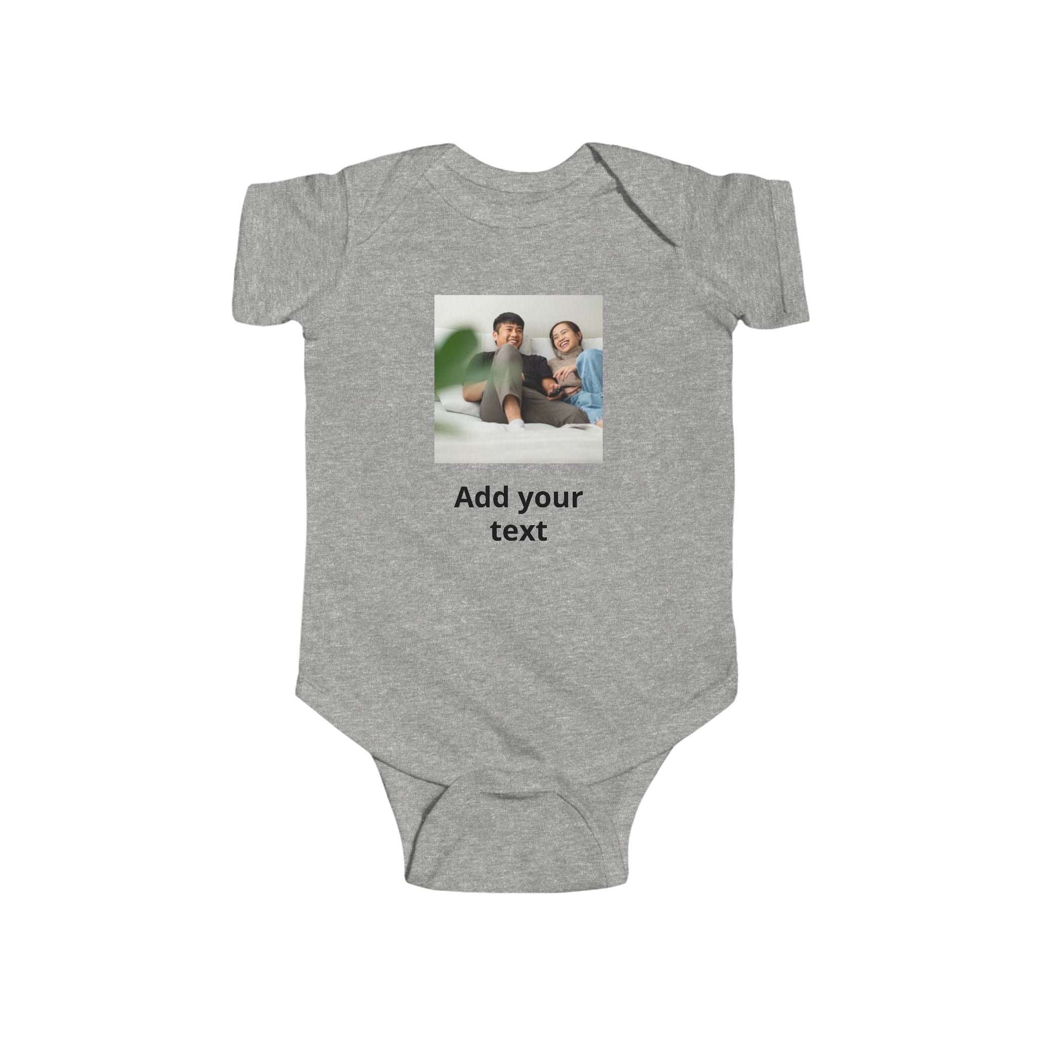 Personalized Infant Bodysuit - Custom Photo & Text Baby Onesie