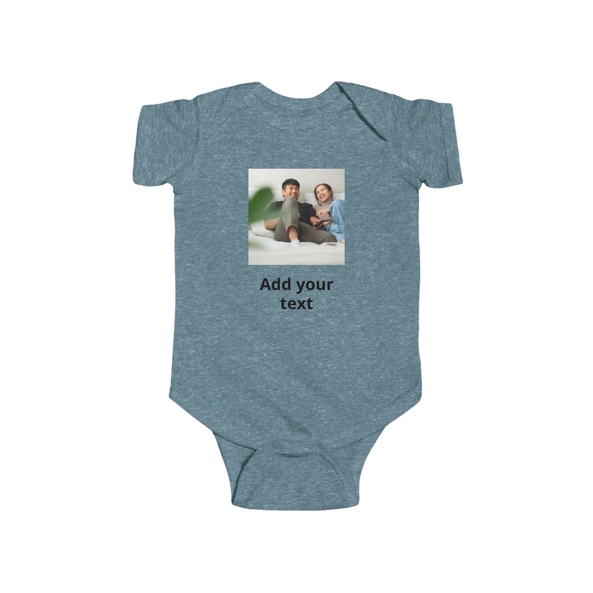 Personalized Infant Bodysuit - Custom Photo & Text Baby Onesie