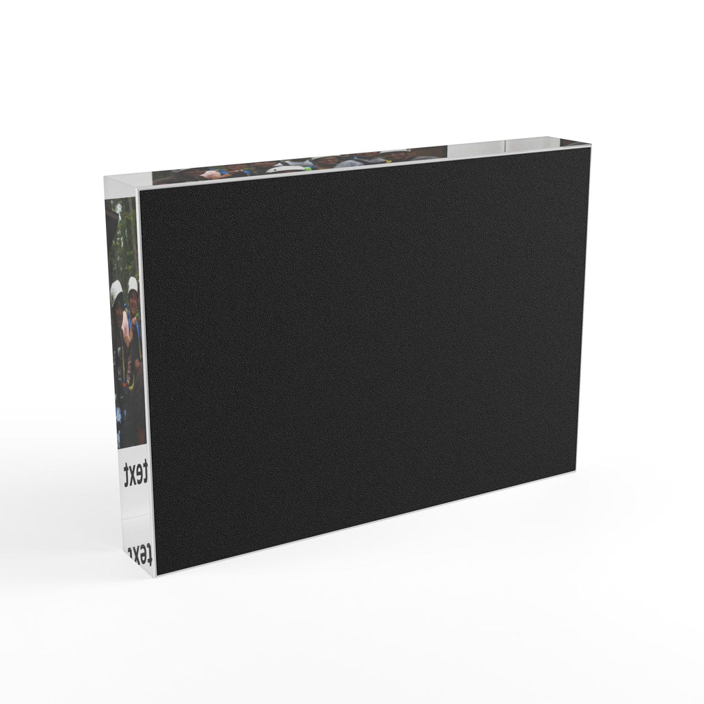 Personalized Photo Block Acrylic Keepsake - Custom Text Desk Display