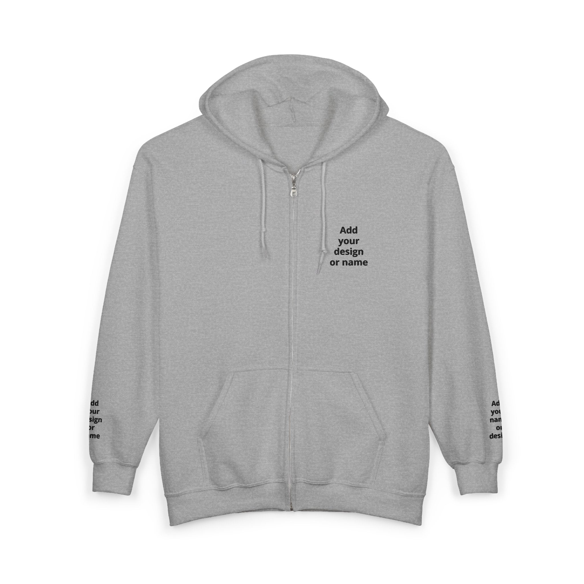 Zip Hoodie — Customizable Full-Zip Hooded Sweatshirt