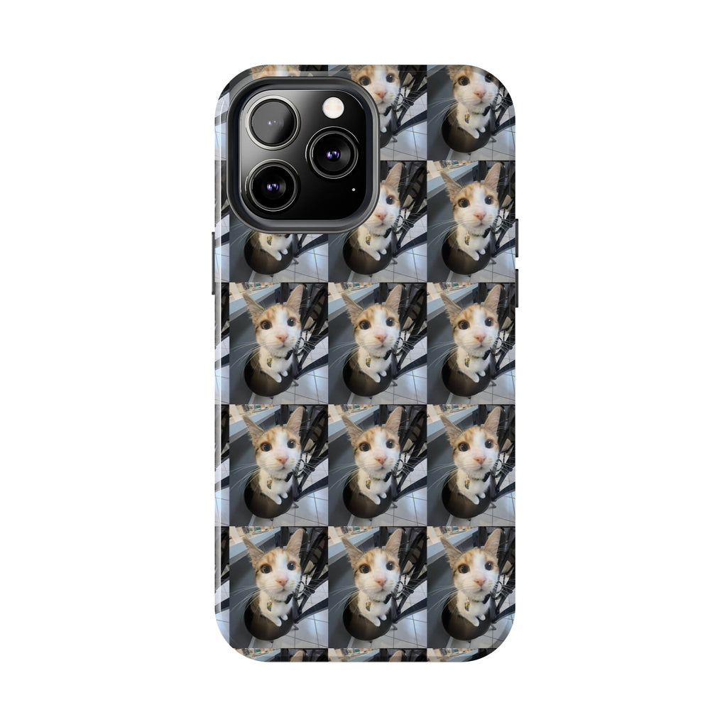 Custom Photo Cat Tough Phone Case — Personalized Grid Collage Protection