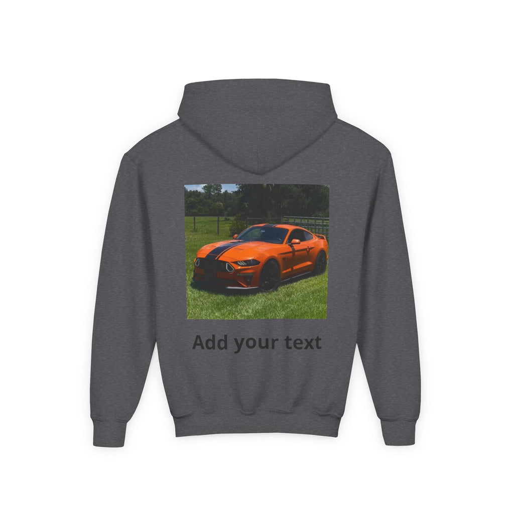 Youth Car Hoodie - "Dark Horse" Muscle Car Graphic Sweatshirt