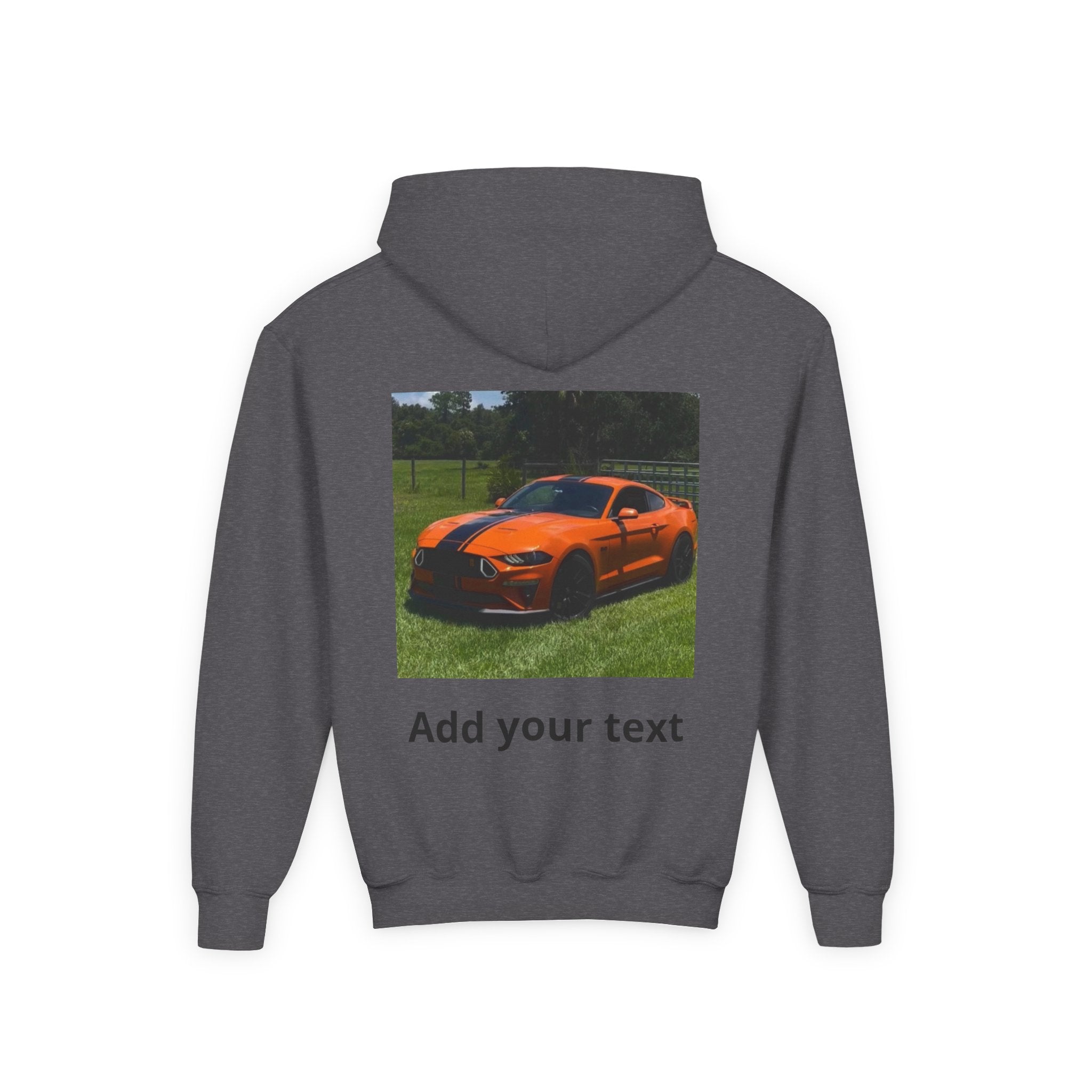 Youth Car Hoodie - "Dark Horse" Muscle Car Graphic Sweatshirt