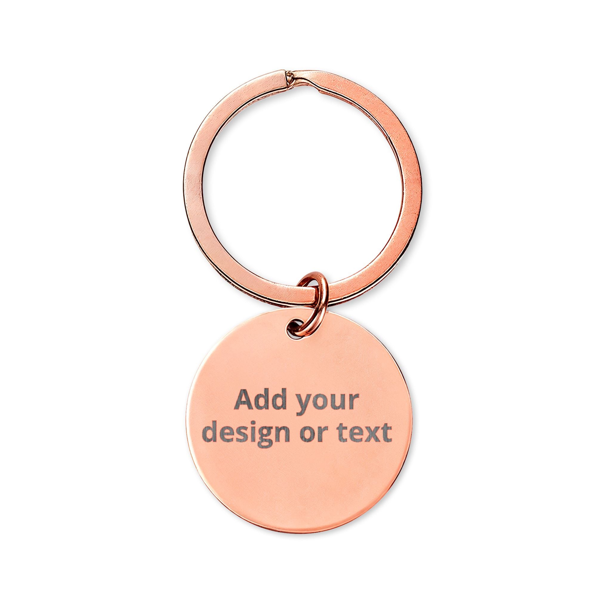 Engraved Round Stainless Steel Keychain — Personalized “Print it your way” Gift