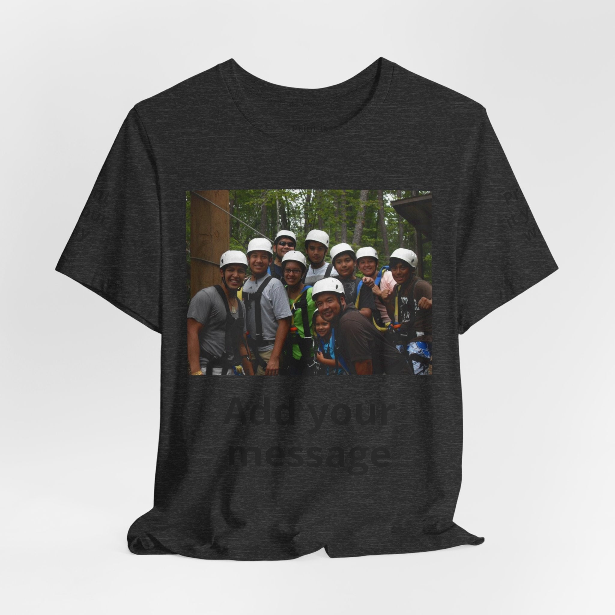 Custom Photo Tee — Add Your Message Personalized Group T-Shirt
