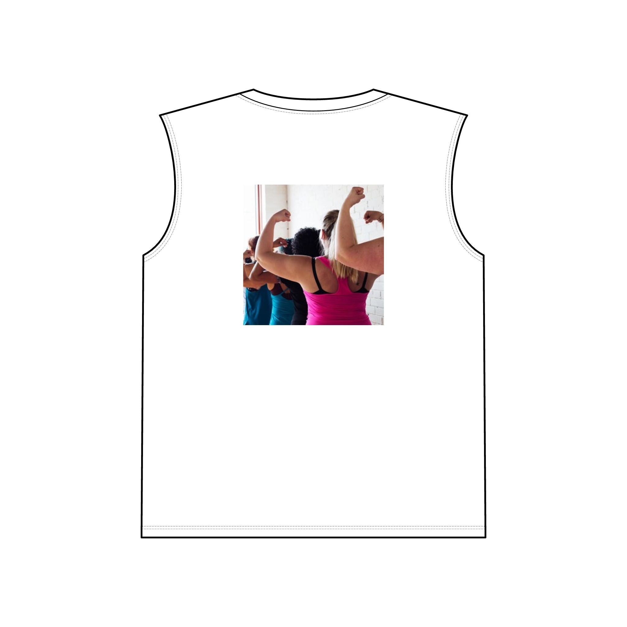 Custom Muscle Tank Top — Personalized Front Text & Back Photo Print