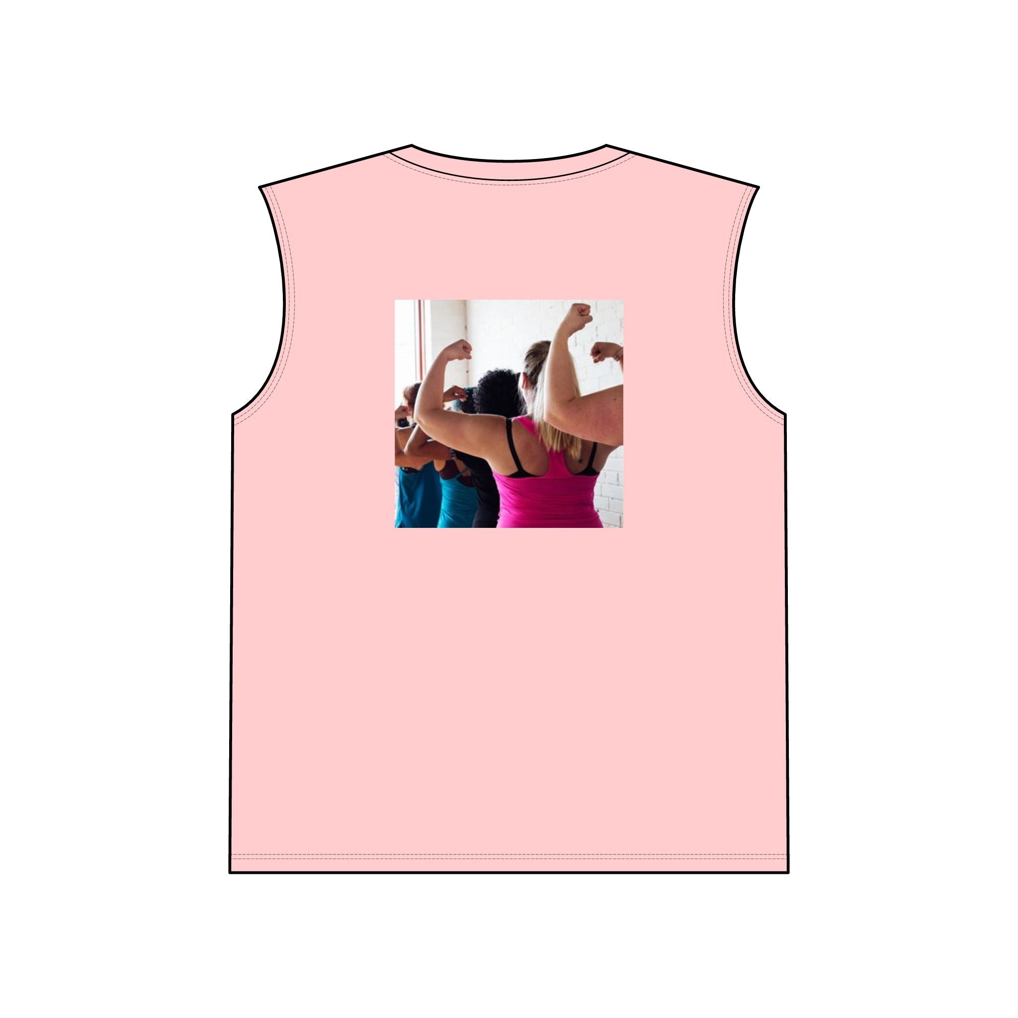 Custom Muscle Tank Top — Personalized Front Text & Back Photo Print