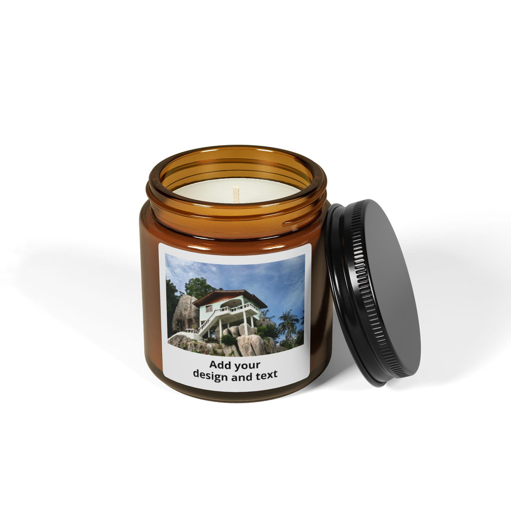 Amber Jar Soy Candle — Customizable Scented Candle (Multi-Size)