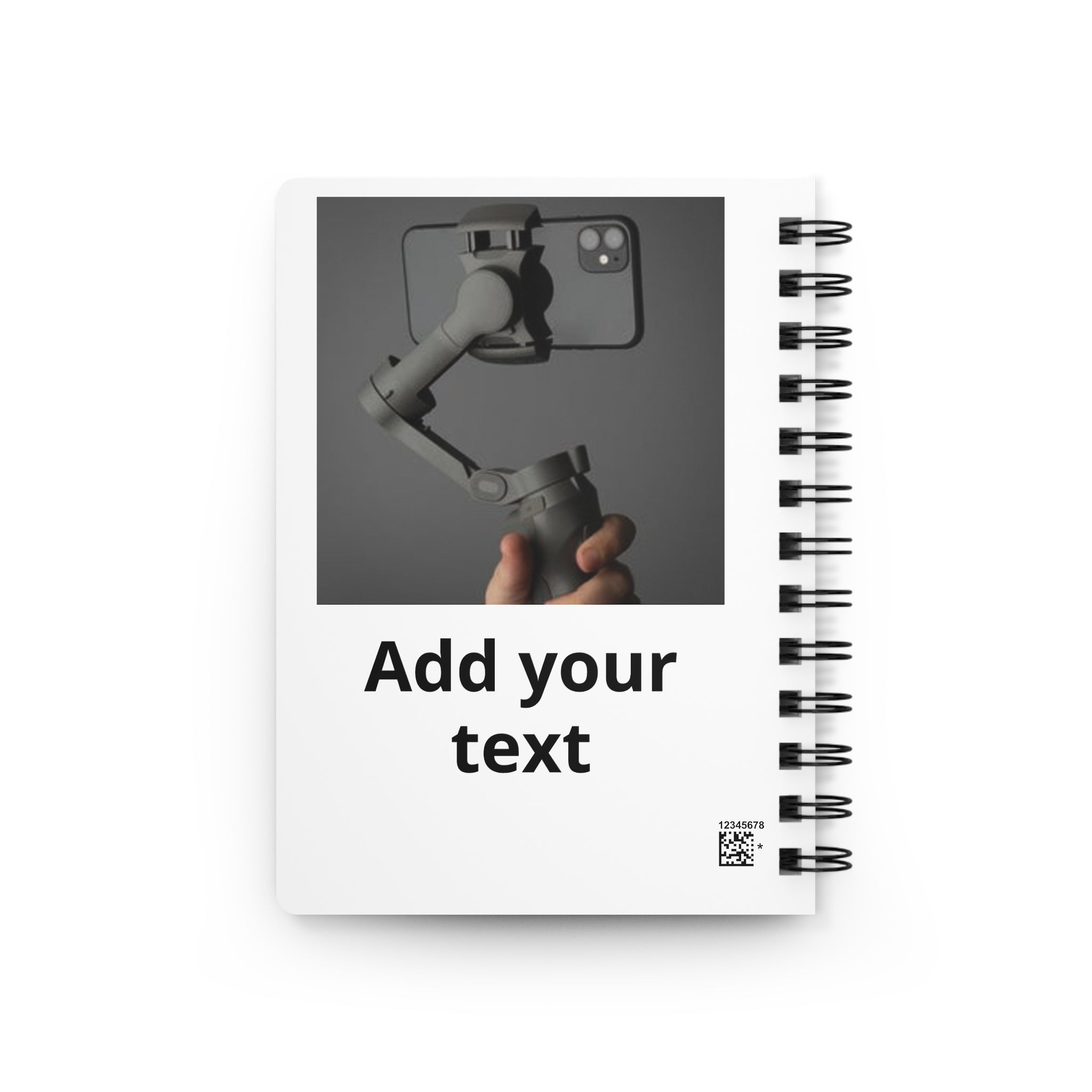 Photography Spiral Notebook — Customizable 'Add Your Text' Photo Journal for Photographers & Content Creators