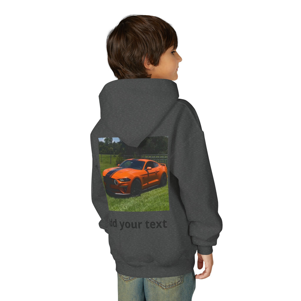Youth Car Hoodie - "Dark Horse" Muscle Car Graphic Sweatshirt