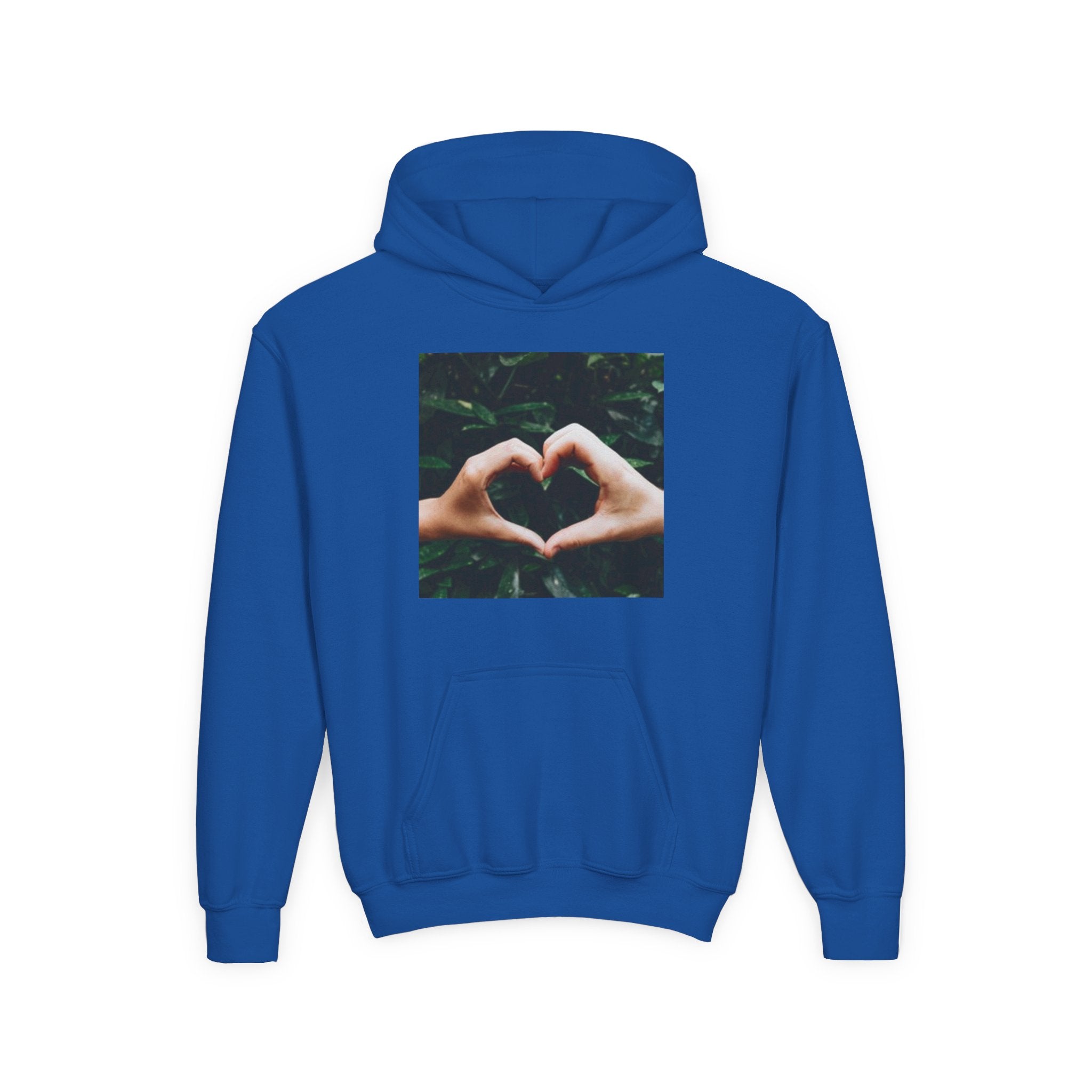 Youth Hoodie — Heart Hands Photo Graphic Hooded Sweatshirt
