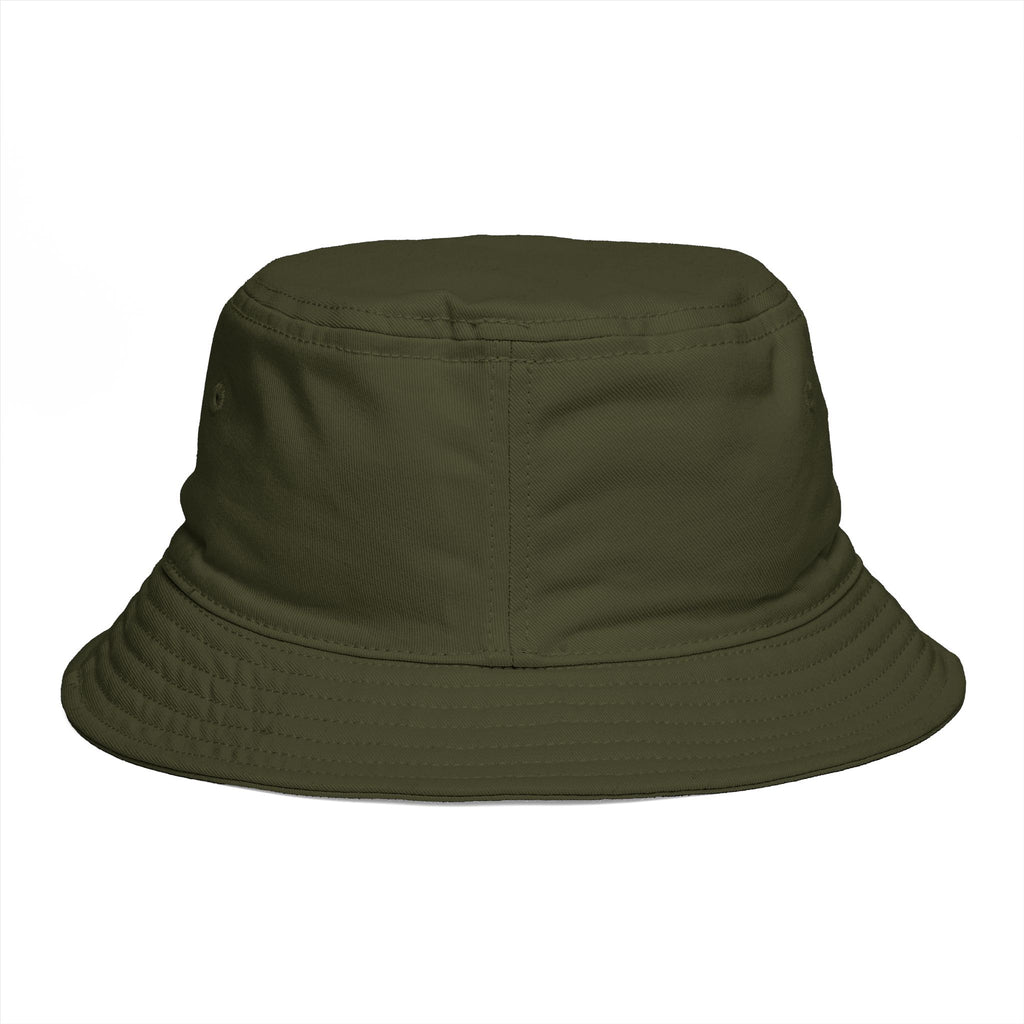 Custom Text Bucket Hat — Personalized Brown Sun Hat