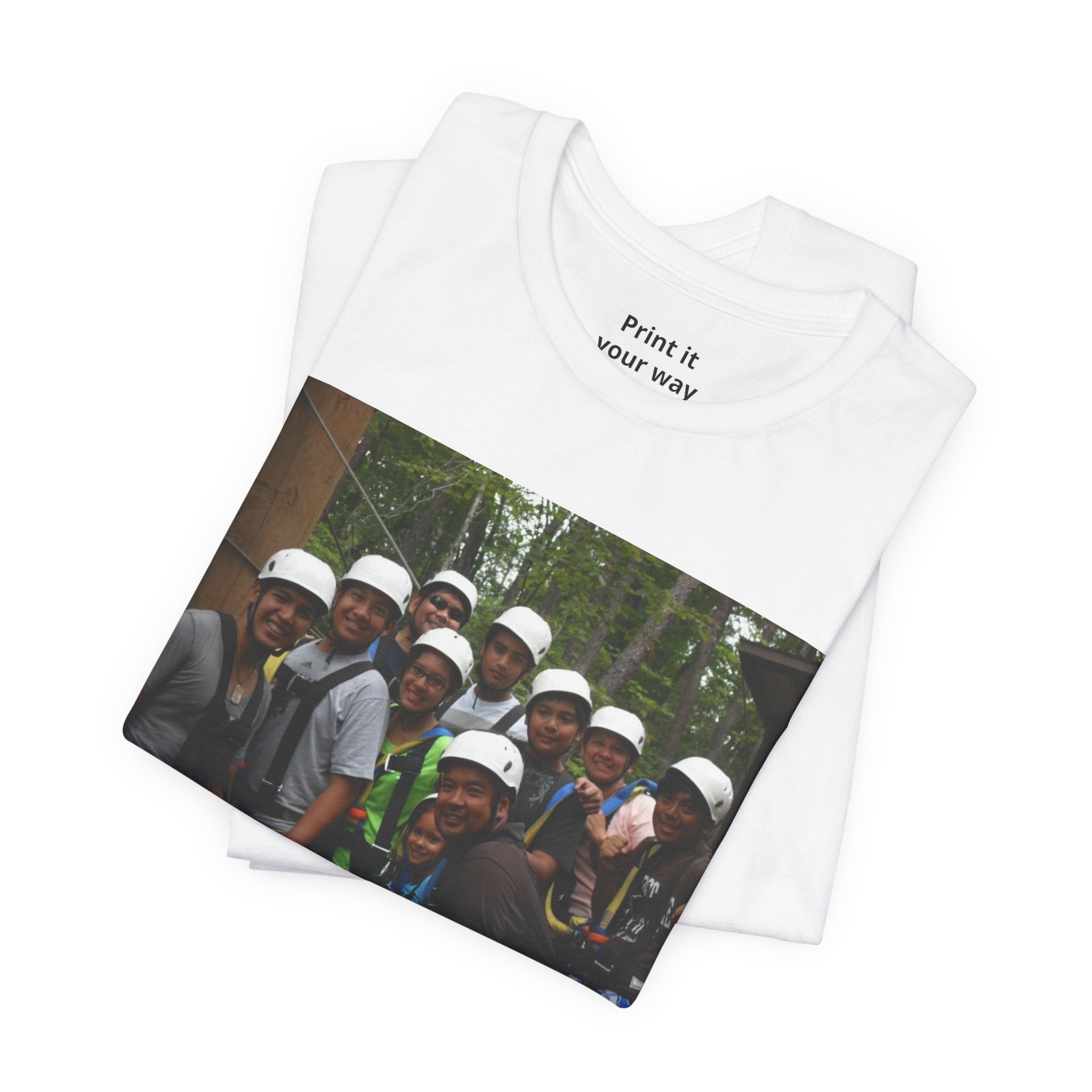 Custom Photo Tee — Add Your Message Personalized Group T-Shirt