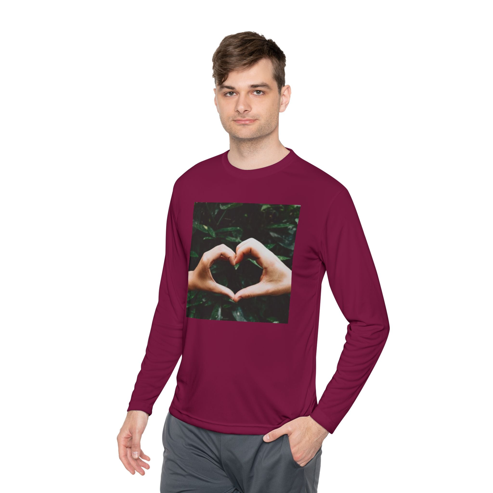Long Sleeve Tee — Heart Hands Photo Print