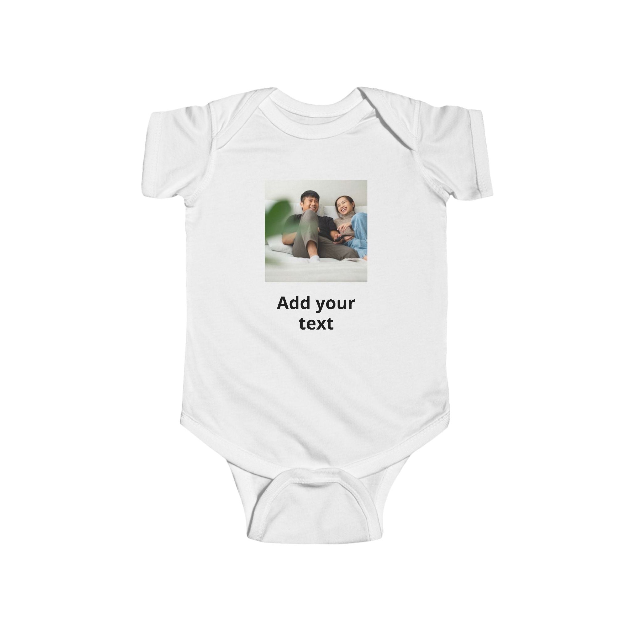 Personalized Infant Bodysuit - Custom Photo & Text Baby Onesie