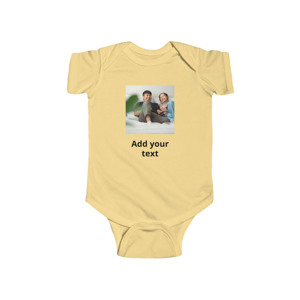 Personalized Infant Bodysuit - Custom Photo & Text Baby Onesie