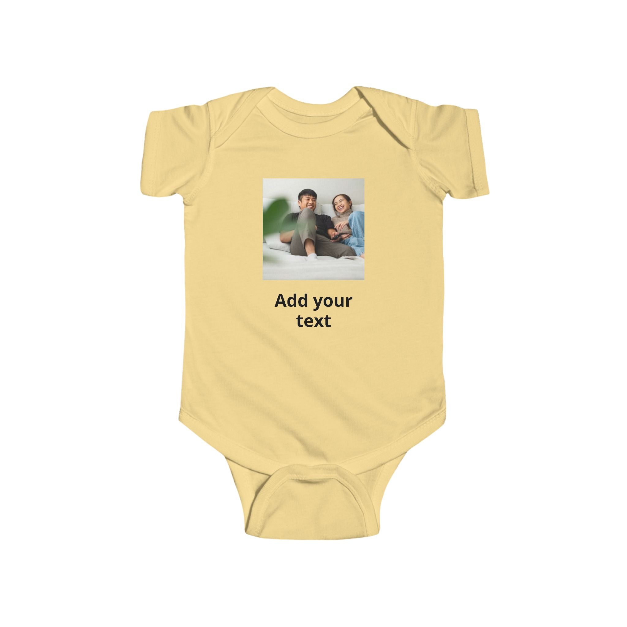 Personalized Infant Bodysuit - Custom Photo & Text Baby Onesie